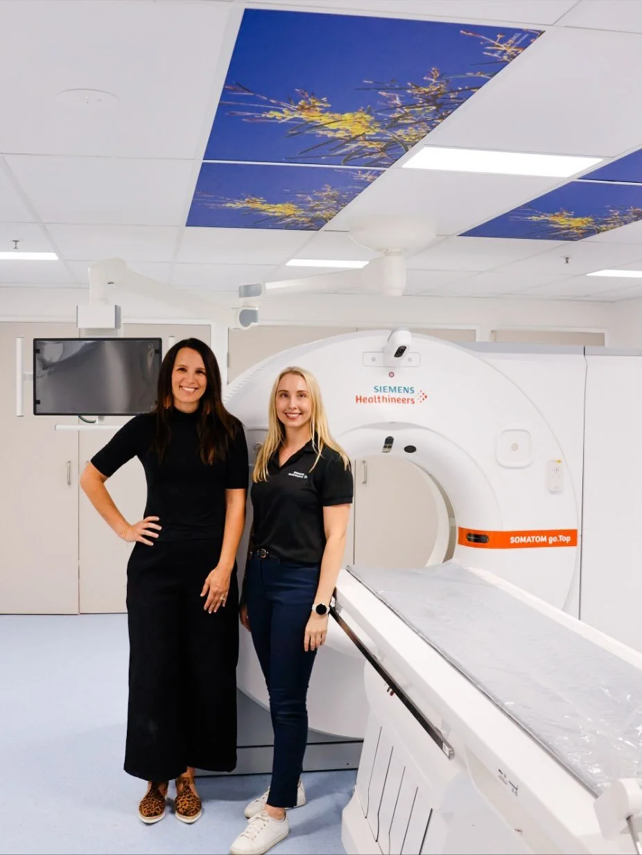 New partnership. New space. New experience. 💜

Thrilled to partner with @siemens.healthineers and install our fine art ceiling tiles at Herston Private&rsquo;s new imaging room &mdash; helping patients feel like they&rsquo;ve stepped outside, even w