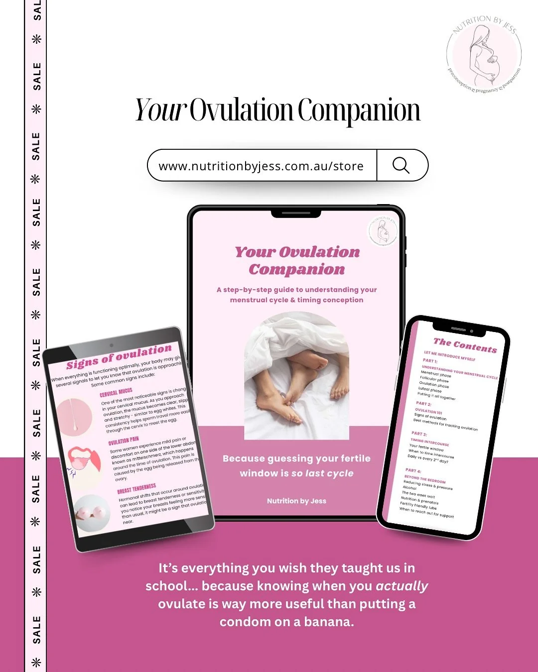 Your cycle savy bestie is on sale for the next 72 hours 🤭🥳 Comment READY to get the link 🥰🩷 

Always on call, never judging and ready to guide you through understanding your cycle and nailing your fertile window - without the stress, confusion or