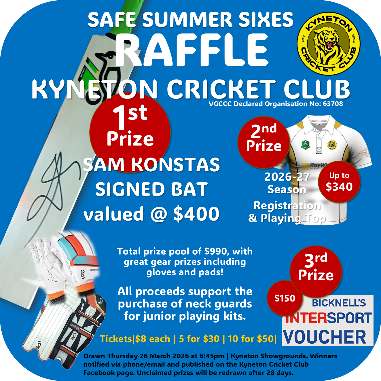 Safe Summer Sixes Raffle Now Live