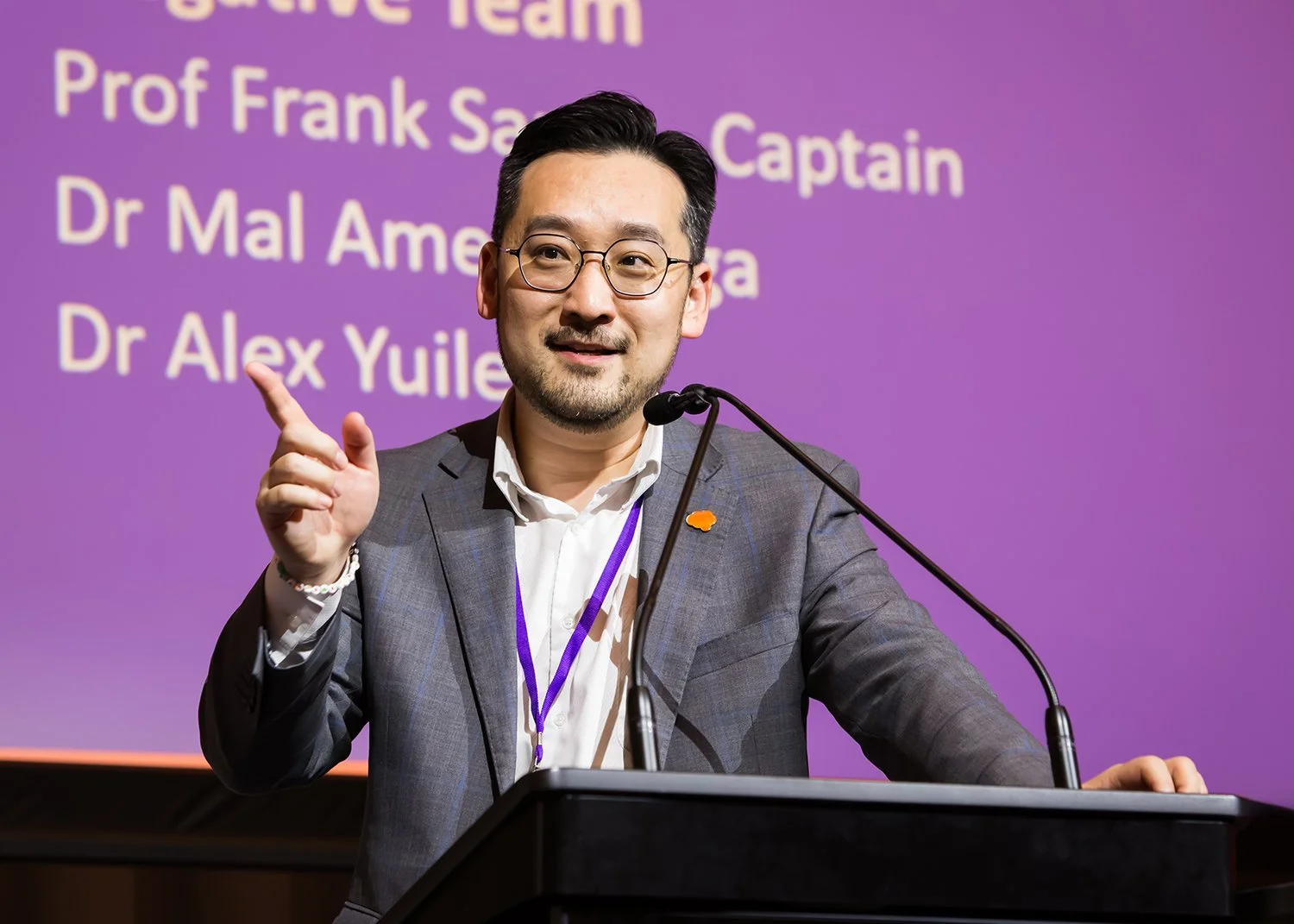 Keynote speaker presenting at a conference at The Langham, Gold Coast