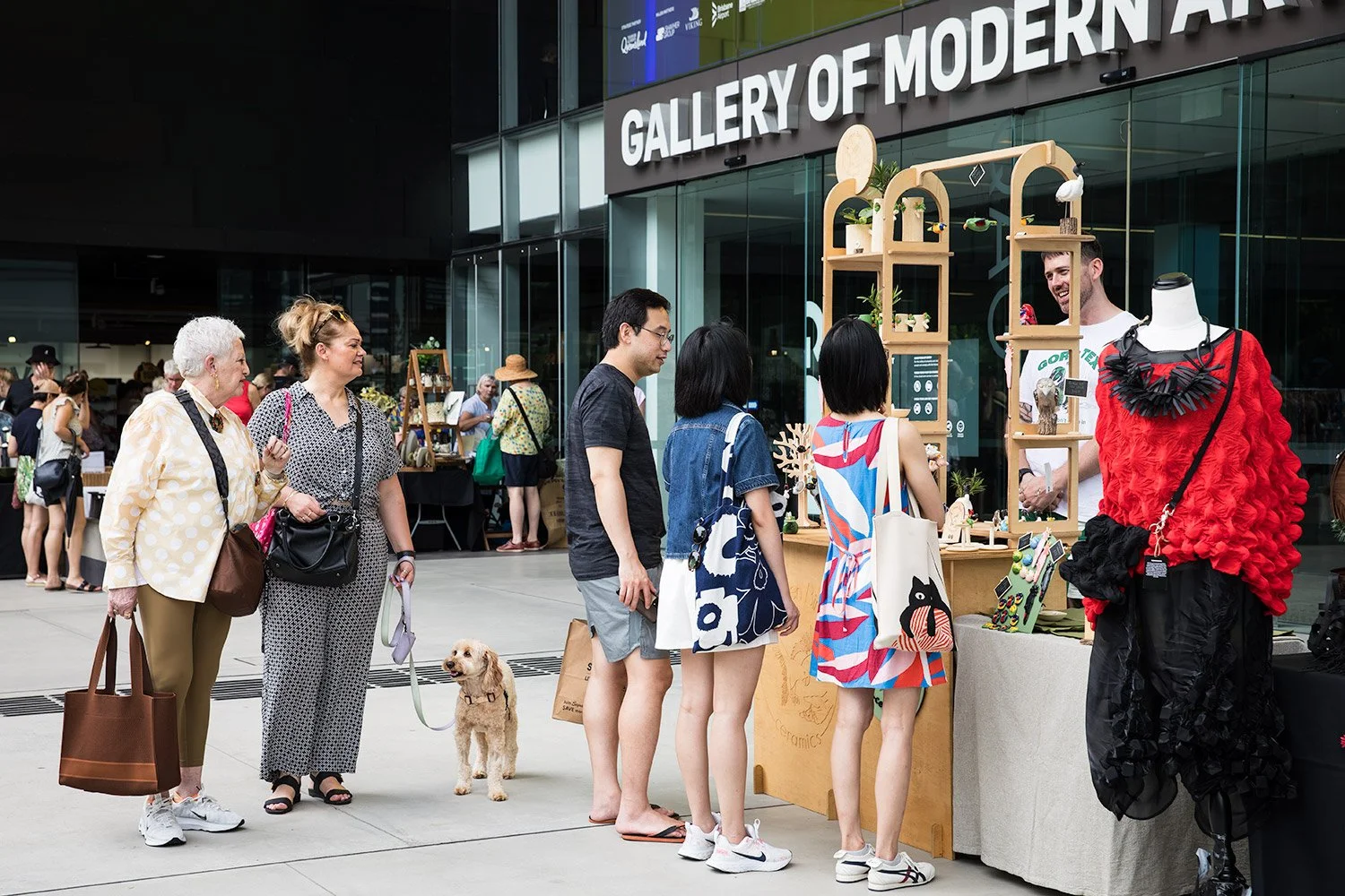 Attendees exploring design-led market event