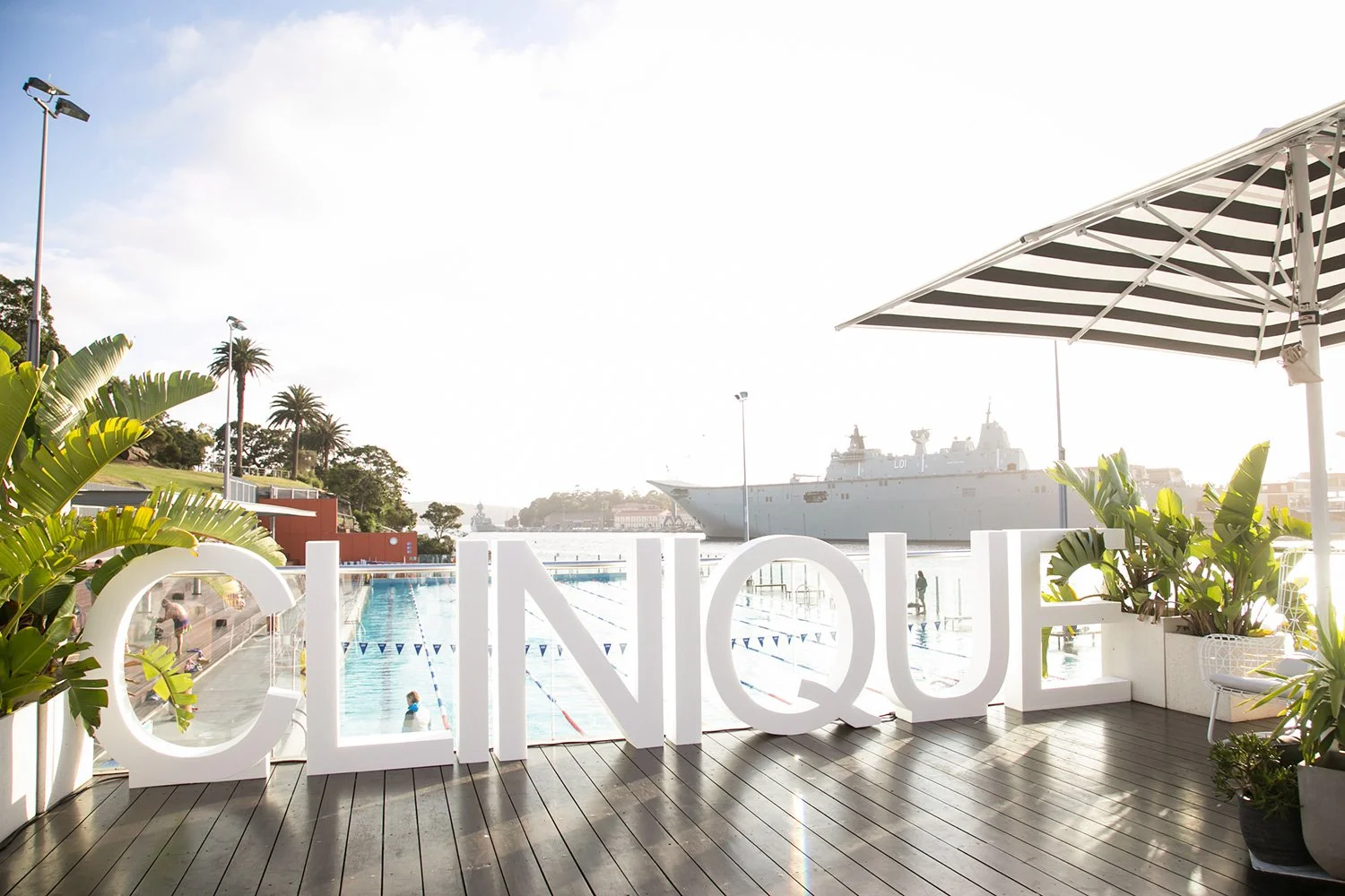 Set-up detail at brand activation event