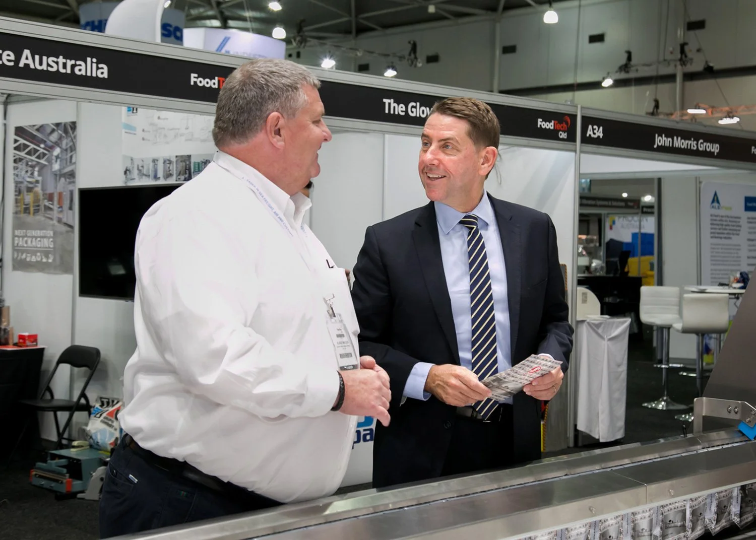 Cameron Dick MP engaging with an exhibitor at Brisbane tradeshow