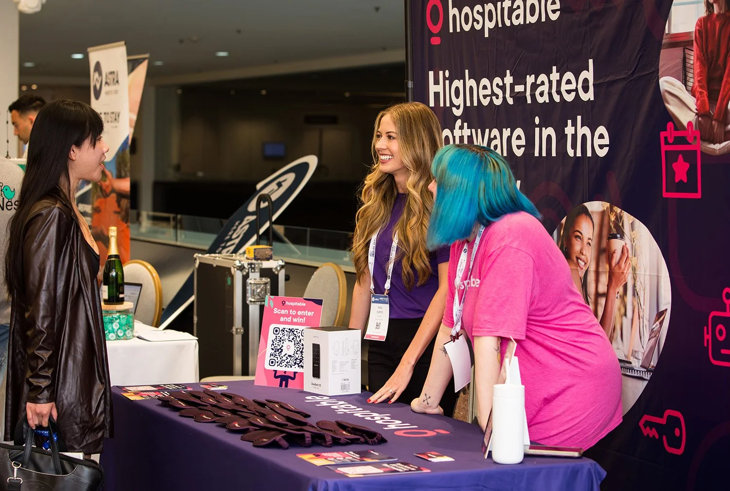 Visitor and stallholder interaction at the Royal ICC in Brisbane