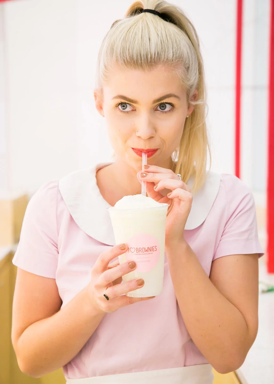 Retail staff member at public activation event