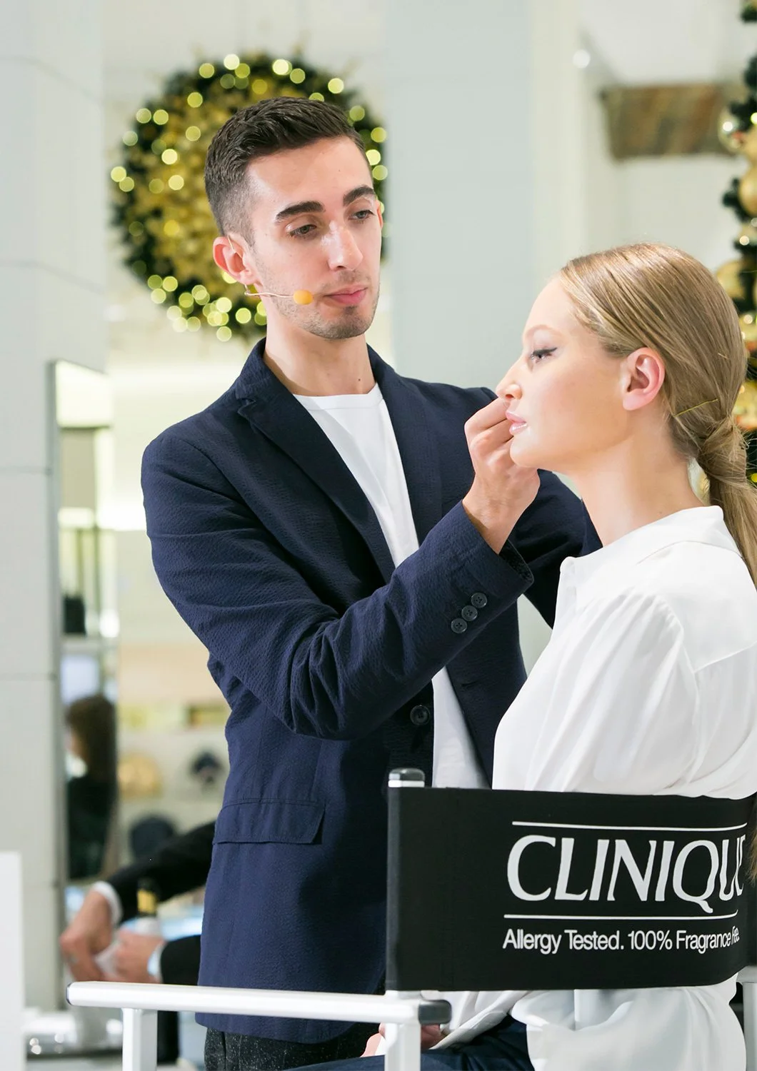 Make-up tutorial at branded public-facing event