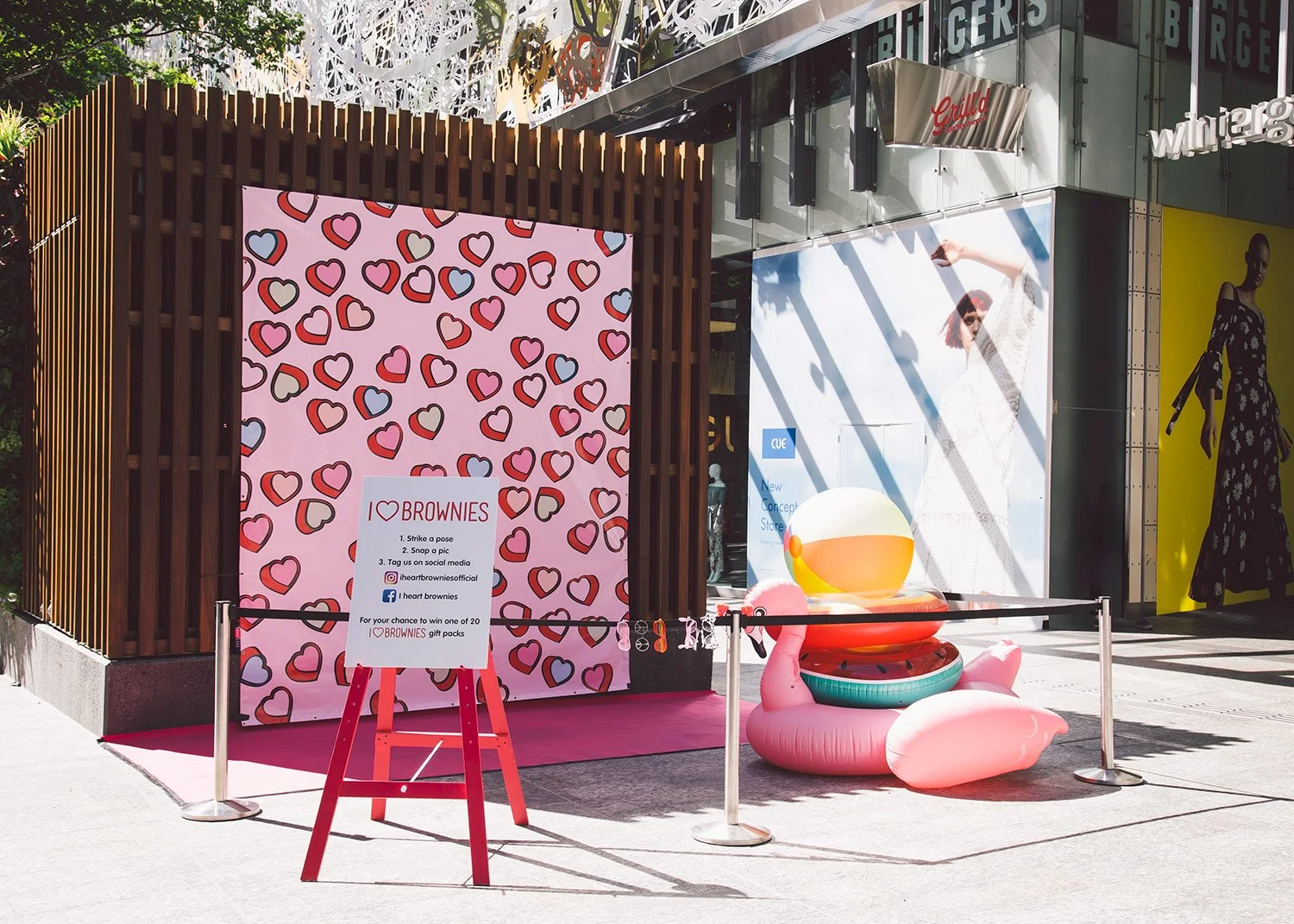 Retail brand activation in Queen Street Mall