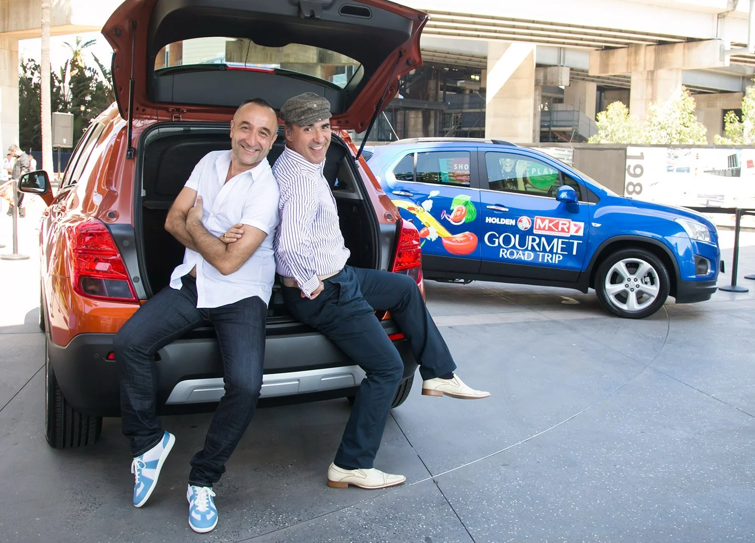 Cooking show contestants at public brand activation