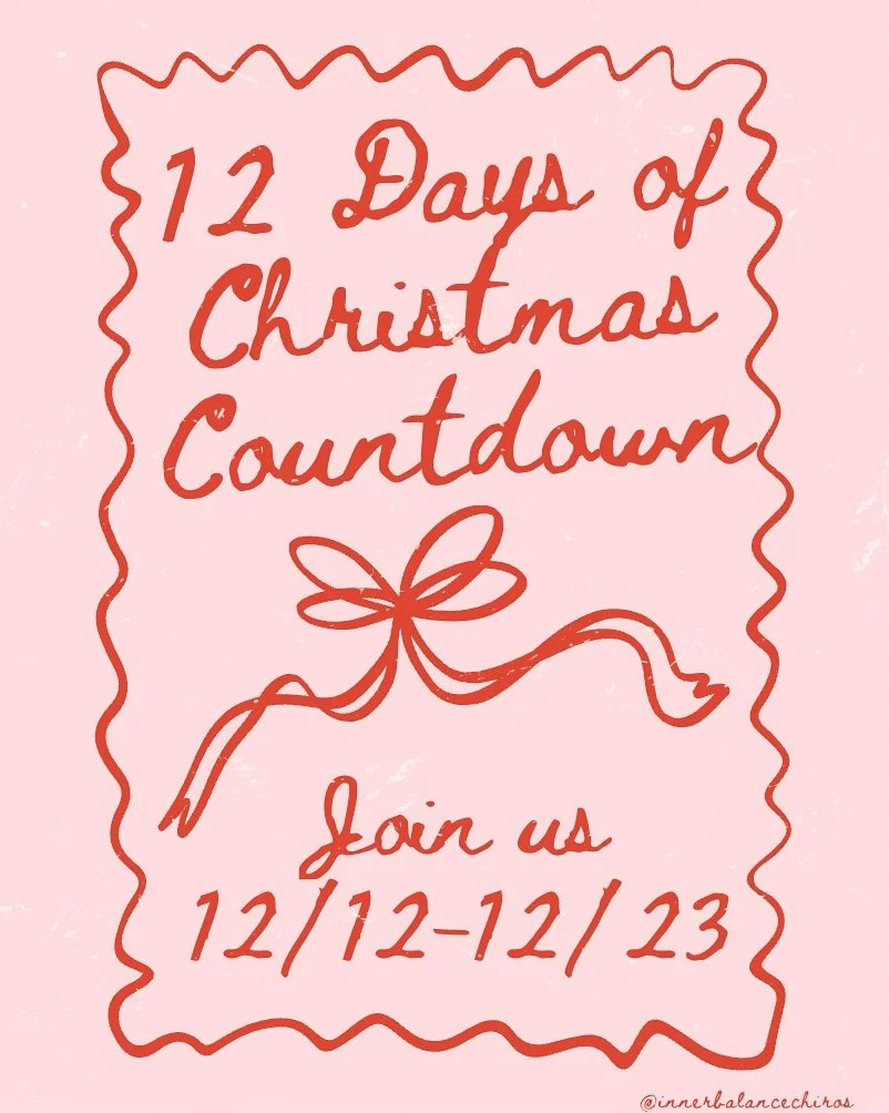 🎄 Welcome to Our Twelve Days of Christmas Health Countdown! 🎄

This year, we wanted to do something special&mdash;something that spreads joy and helps our community feel healthier, calmer, and more grounded during the busiest season of the year.

F