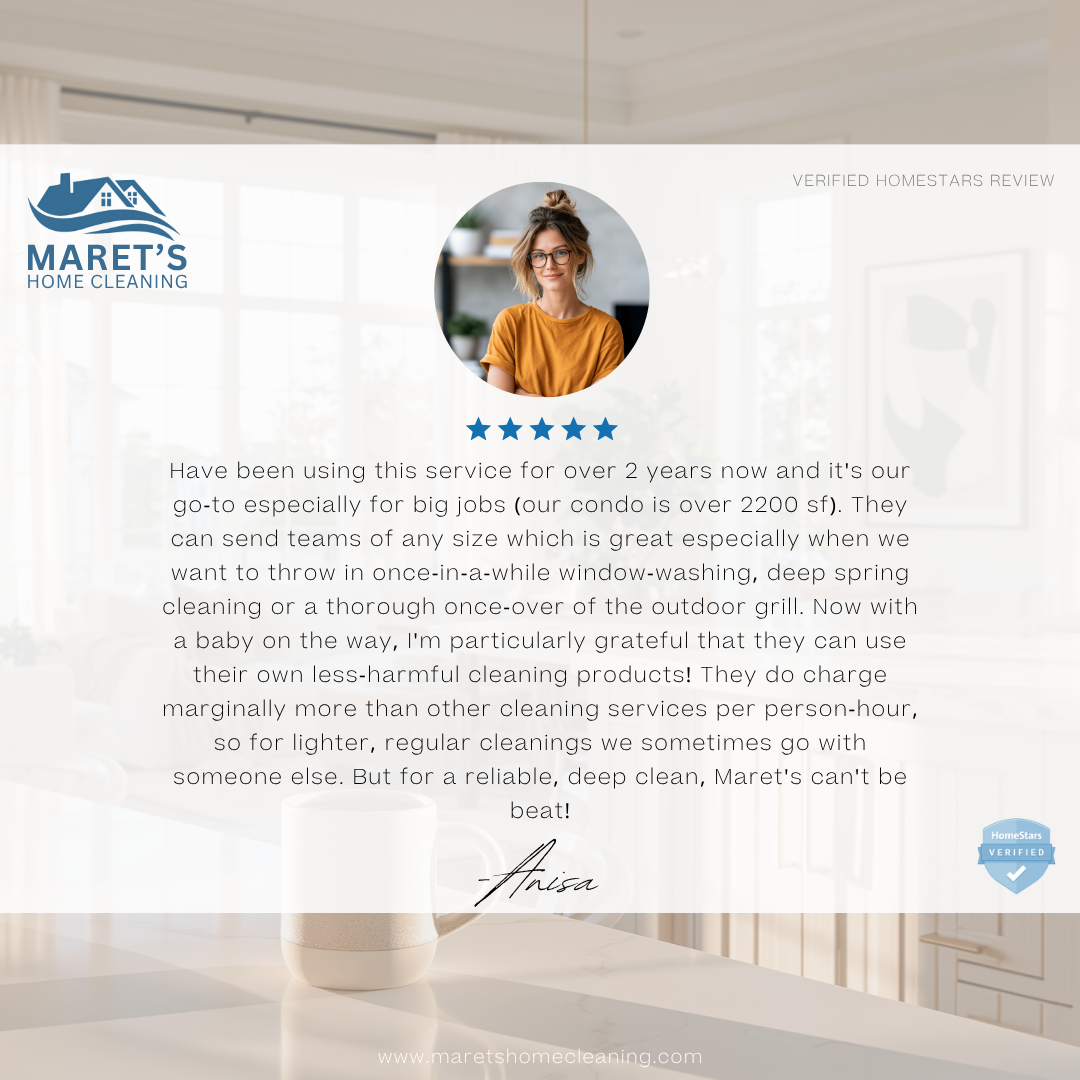 Verified Testimonial Reviews for Toronto Best Cleaning Company & Services by Marets Home Cleaning located in Toronto, ON. We are Toronto's best and rated for our cleaning services.