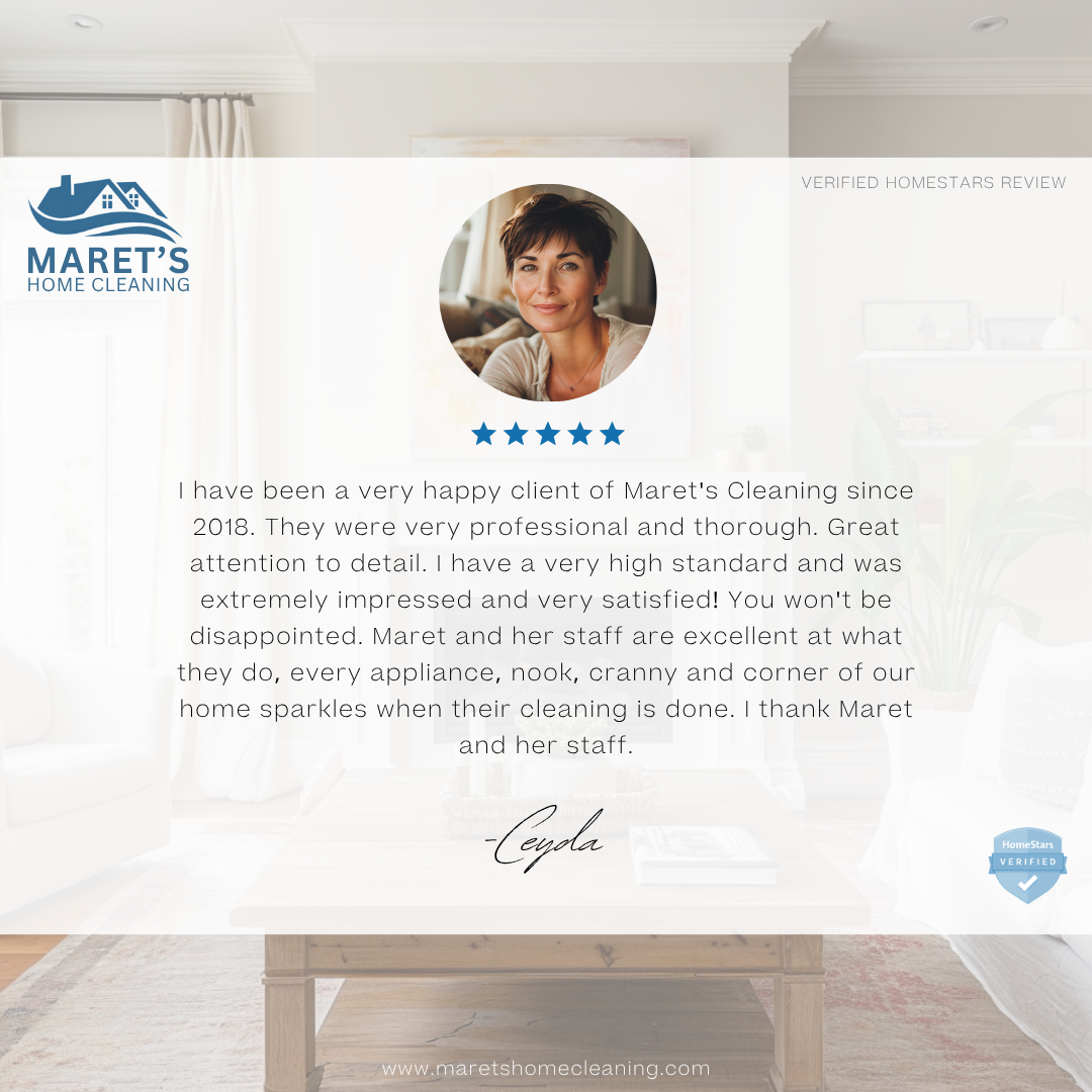 Verified Testimonial Reviews for Toronto Best Cleaning Company & Services by Marets Home Cleaning located in Toronto, ON. We are Toronto's best and rated for our cleaning services.