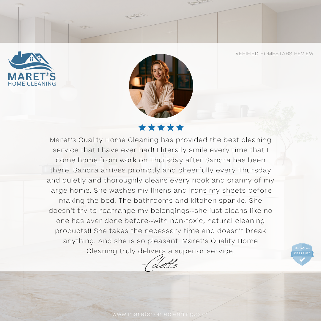 Verified Testimonial Reviews for Toronto Best Cleaning Company & Services by Marets Home Cleaning located in Toronto, ON. We are Toronto's best and rated for our cleaning services.