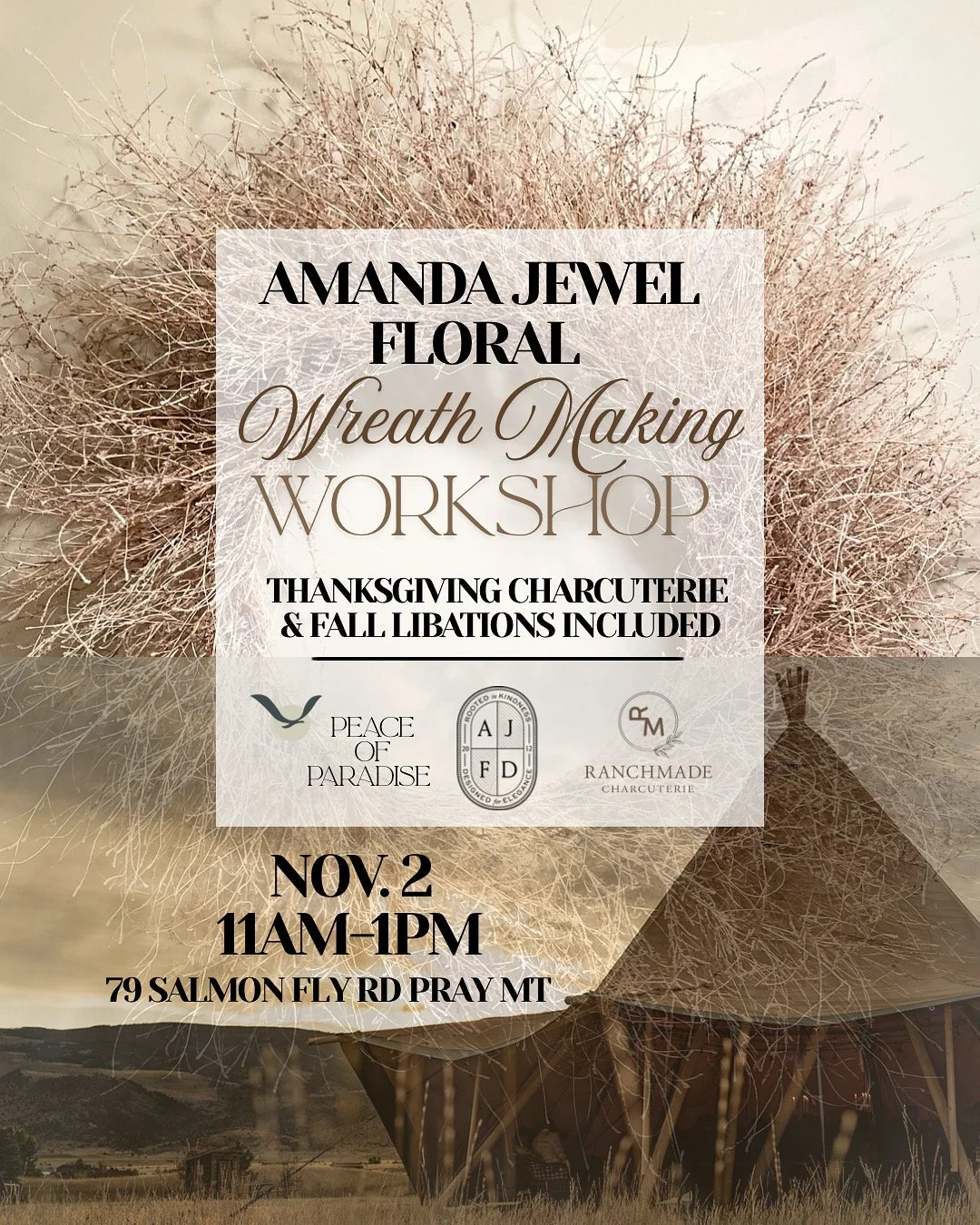 Tumbleweed Wreath Making Workshop with Amanda Jewel Florals 11/2