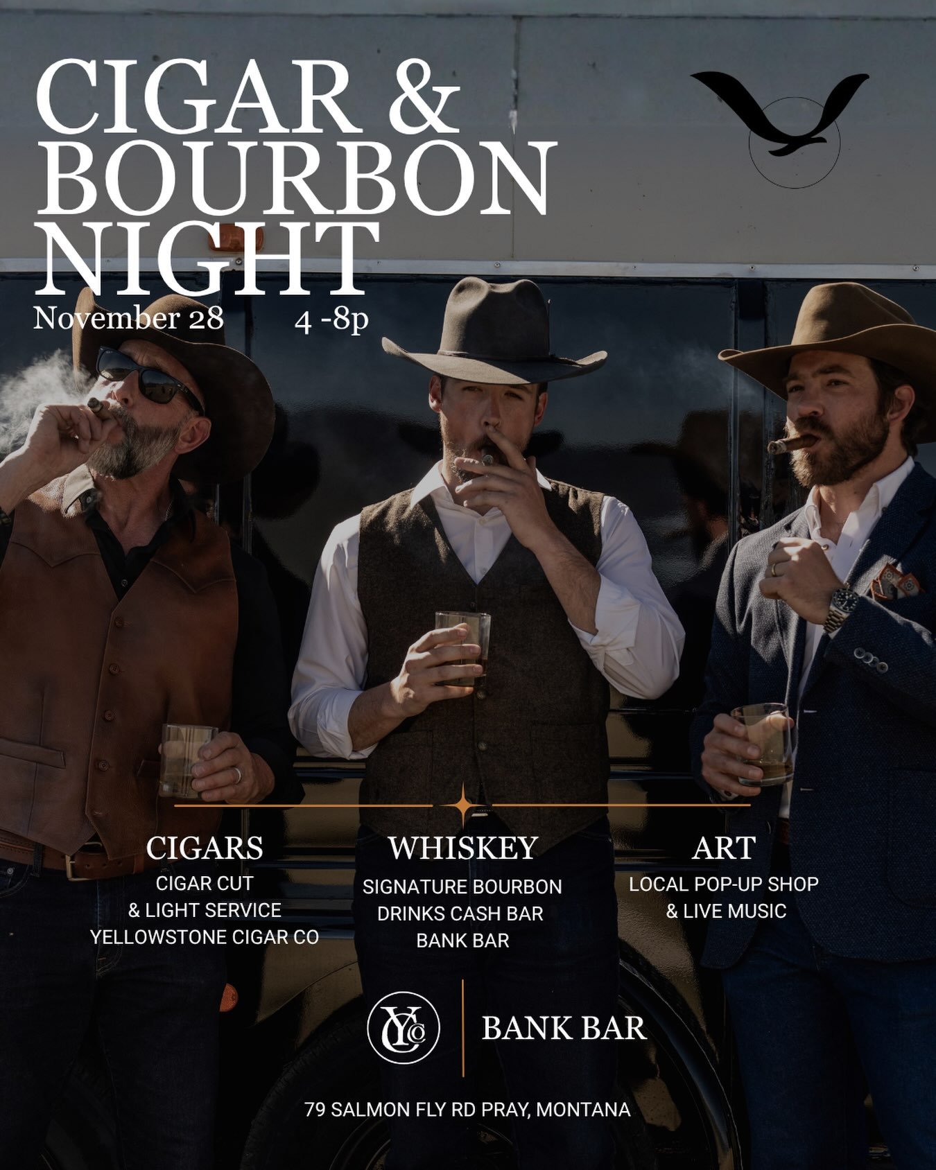 SAVE THE DATE &mdash; BOURBON &amp; CIGARS!
Join us &bull;Nov.28 4-8pm @peaceofparadisemt for a special holiday Pop-Up Shop on Small Business Saturday!
Get a head start on your holiday shopping while supporting incredible small businesses, local arti