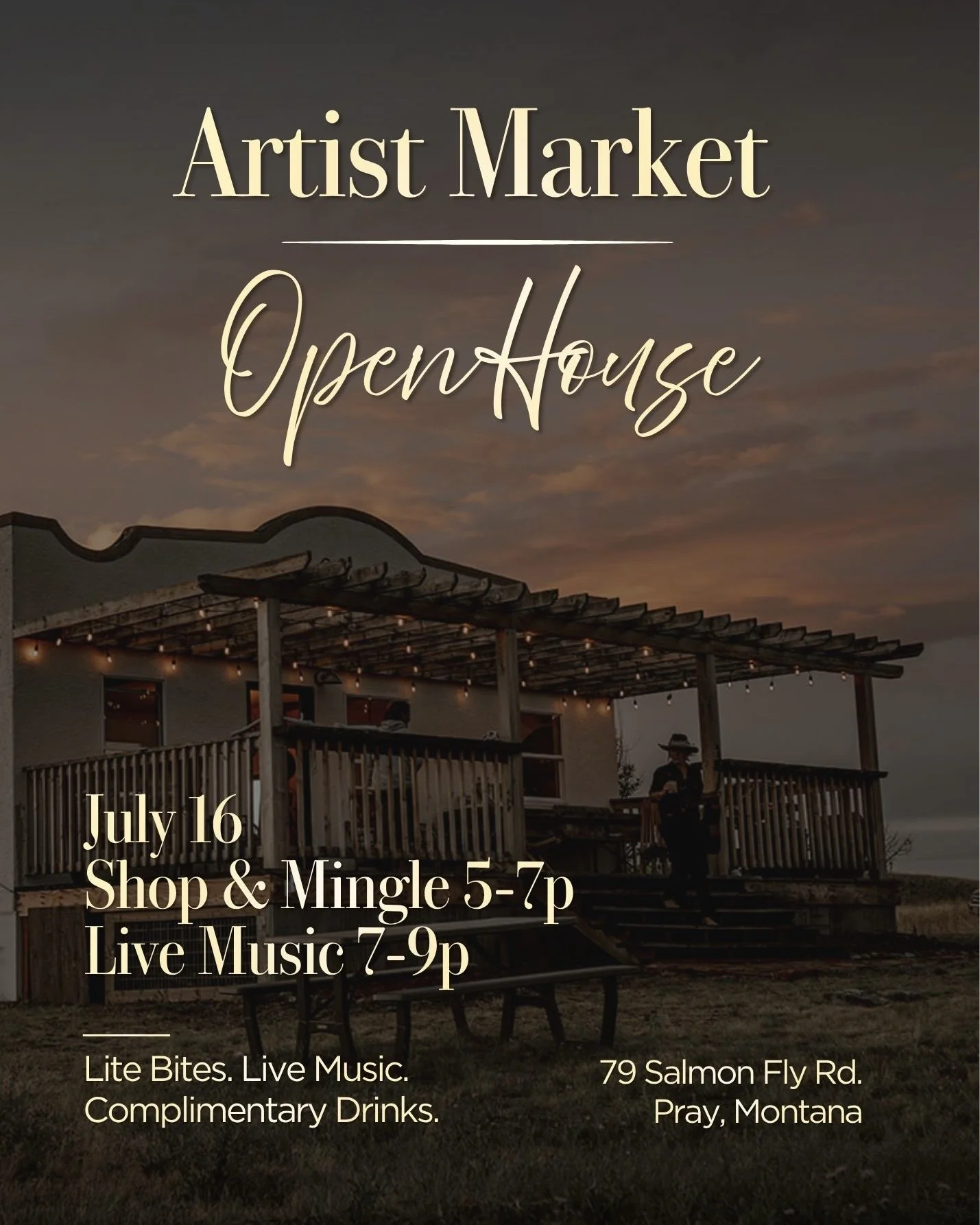 OPEN HOUSE 
July 16th 
5-9pm