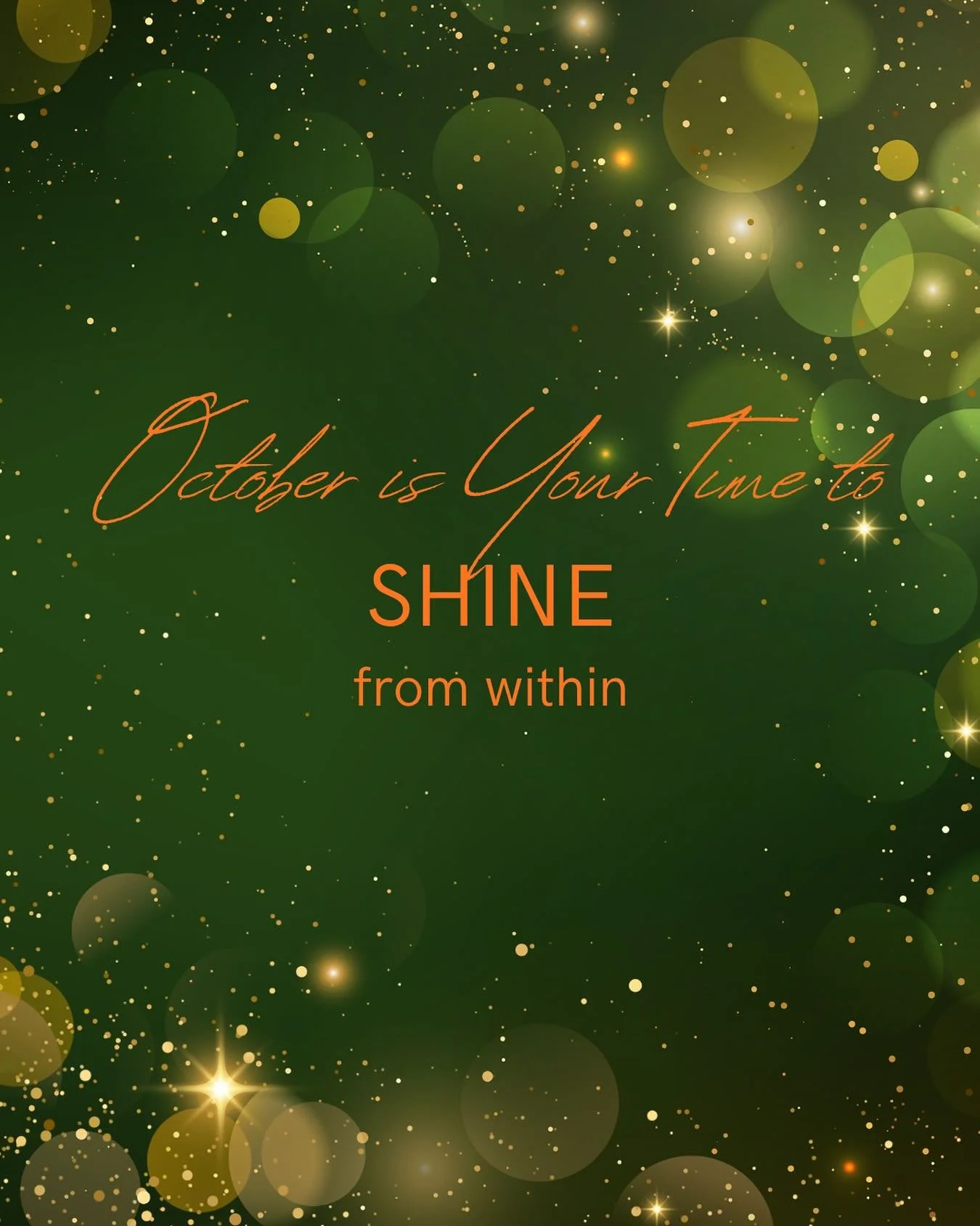 🍂 October is the perfect month to step into your own spotlight 🍂
This month, try:
✨Self-Expression: Your voice matters. Whether through art, writing, or conversation, find ways to express your feelings and experiences.
✨Personal Growth: Each perf