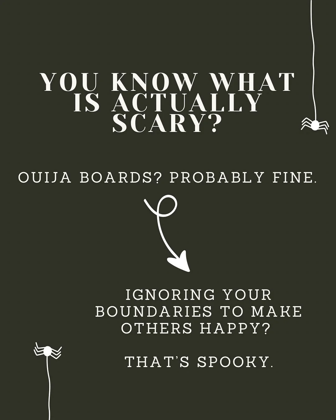 Let’s talk about what’s really scary this Halloween…ignoring your mental health!
Therapy doesn’t have to be spooky though. Give us a call today! 
#pointwellnessco #actuallyscary #therapyforkids #therapyforteens #halloween #