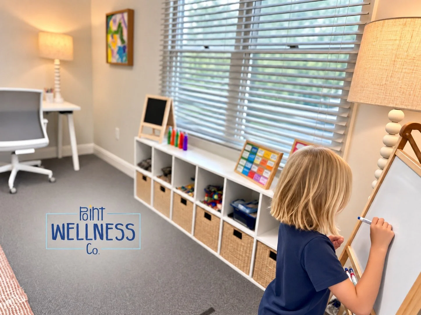 Our space at Point Wellness- a little less clinical, a lot more comfortable! This is what therapy can look like!✨ &mdash; warm, welcoming, and designed for kids and families to connect, create, and grow.
#PlayTherapy, #ArtTherapy , #KidsMentalHealth,
