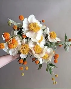 bouquet with white peony and orange butterfly.jpg