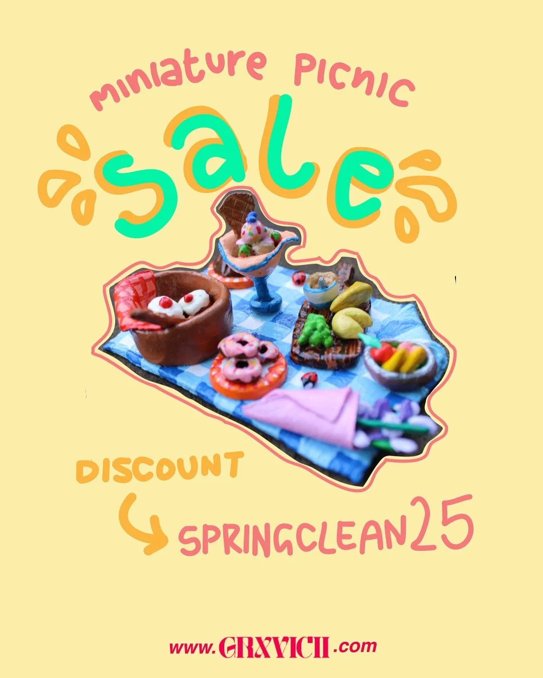 *＊✿❀ spring clean sale ❀✿＊* 
so many ideas, so very little storage space&hellip;
from Monday today to Sunday 18th May you can get 25% off on any picnic still in stock on the site ✨ 
you get a cute picnic, i get more shelf space to make more fun creat