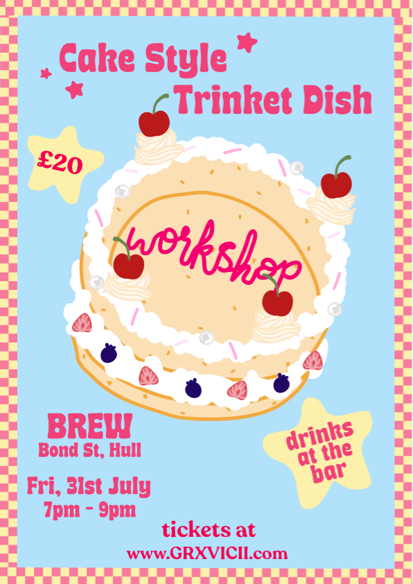 Cake Style Trinket Dish Workshop
