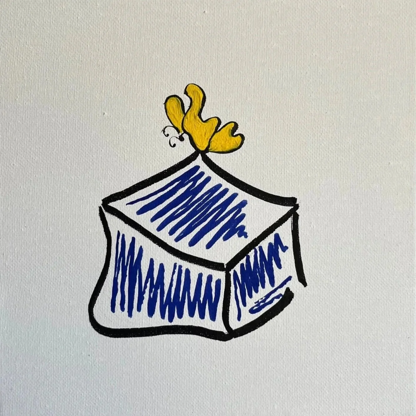 Sea and the Butterfly, 6x6", 2024