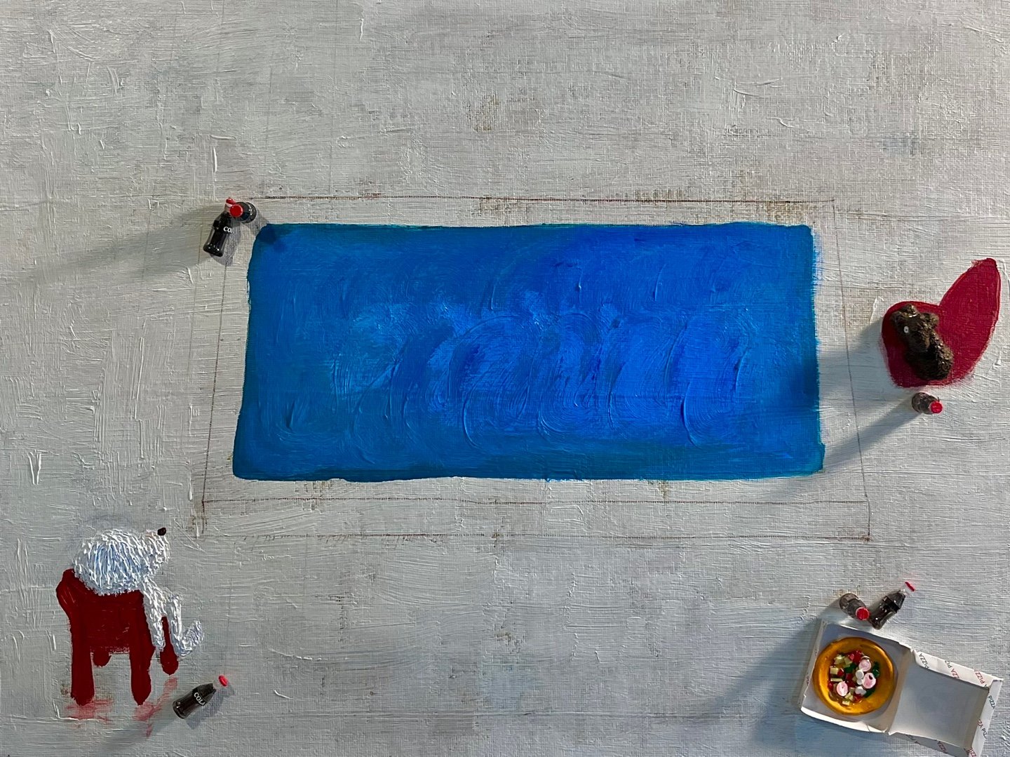 Poolside daydream, 12x16", 2024