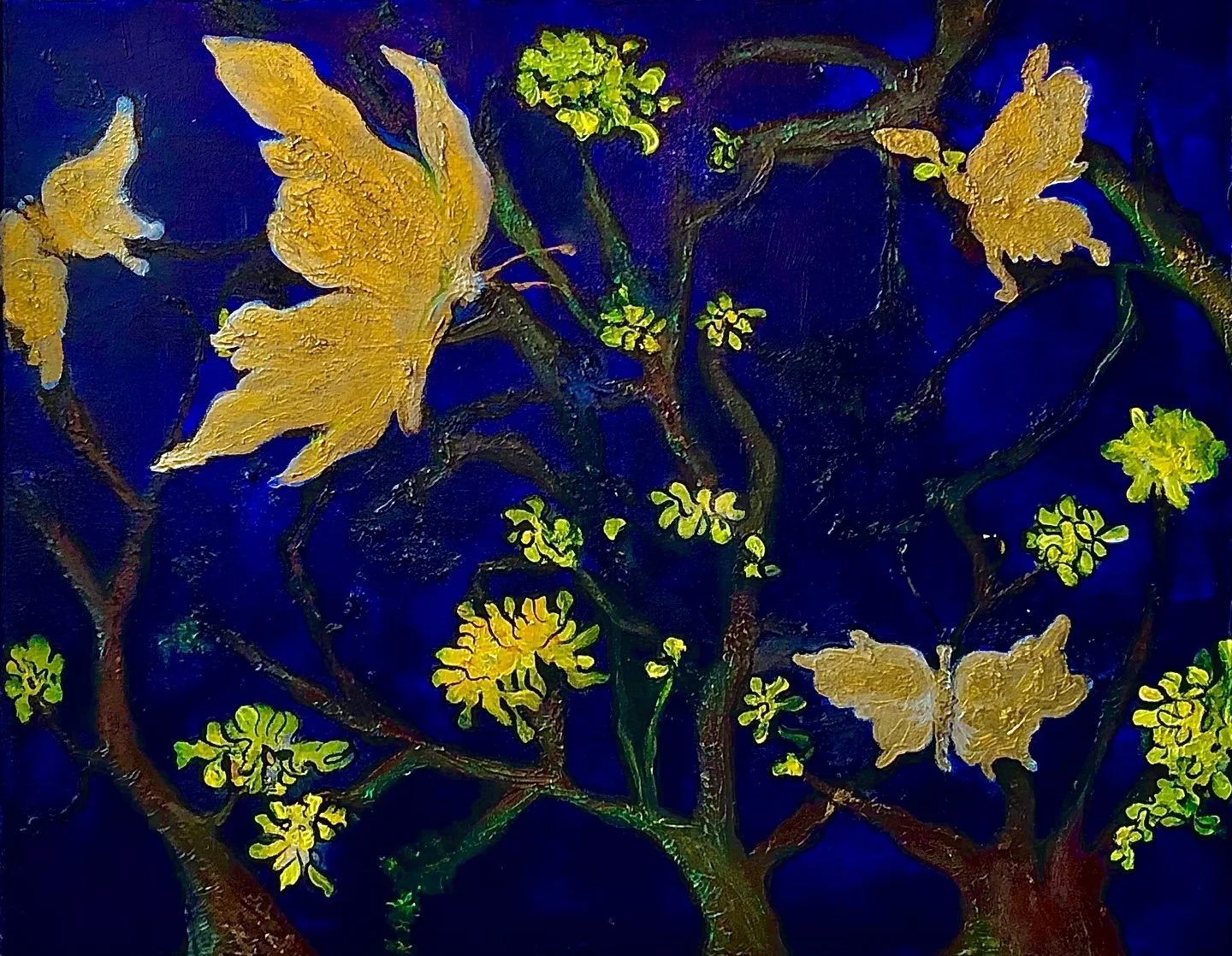 Forsythia, 20x25", 2022