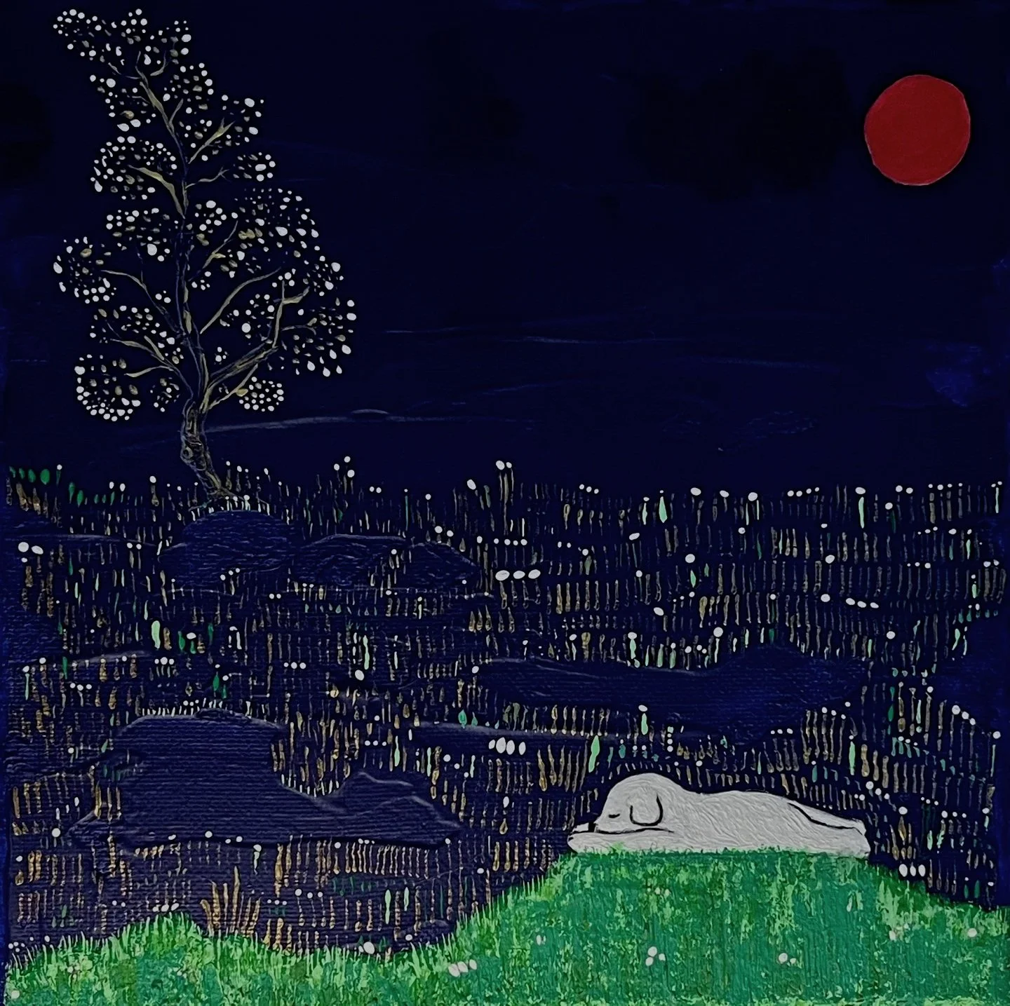 Dreaming in the Field of Stars, 8x8", 2024