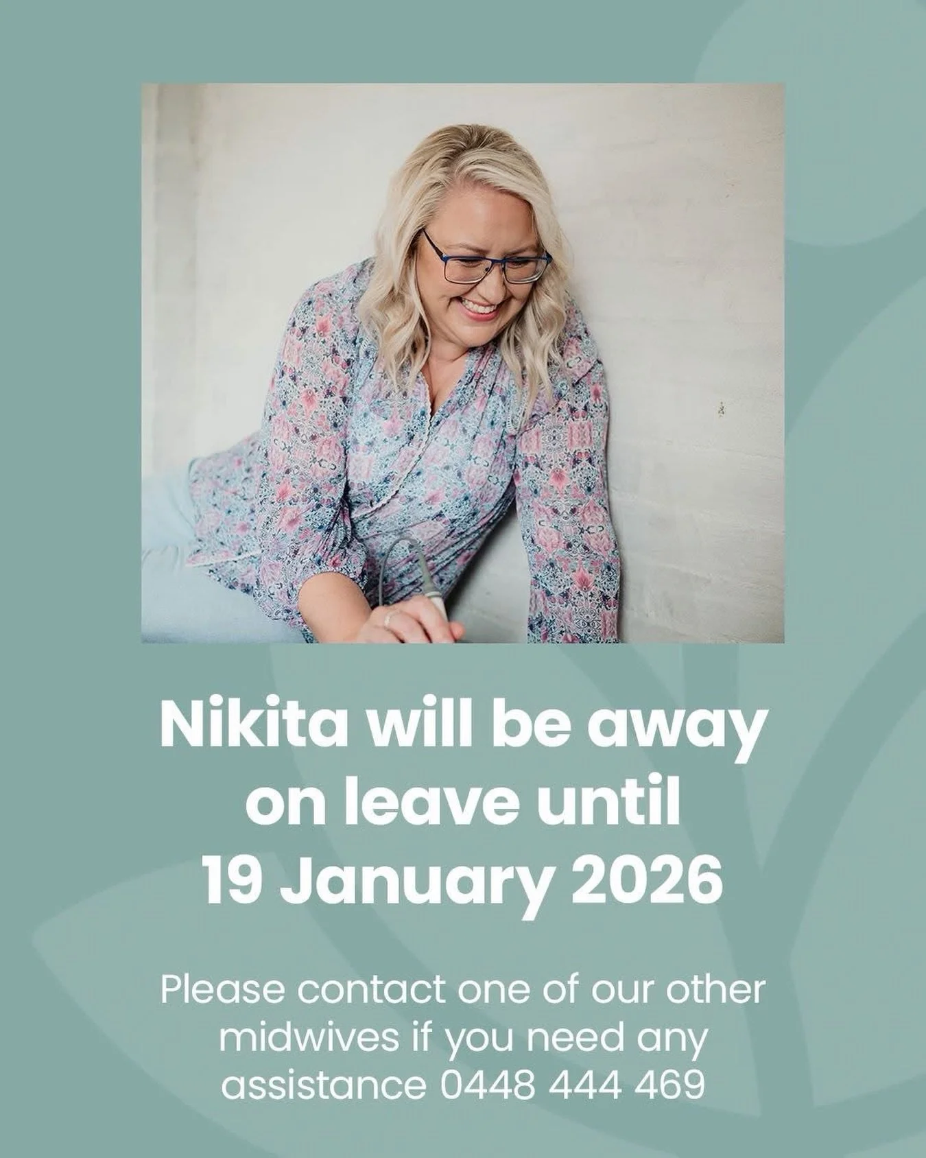 Wishing you some well-deserved time off to soak up moments with your beautiful family, Nikita xx