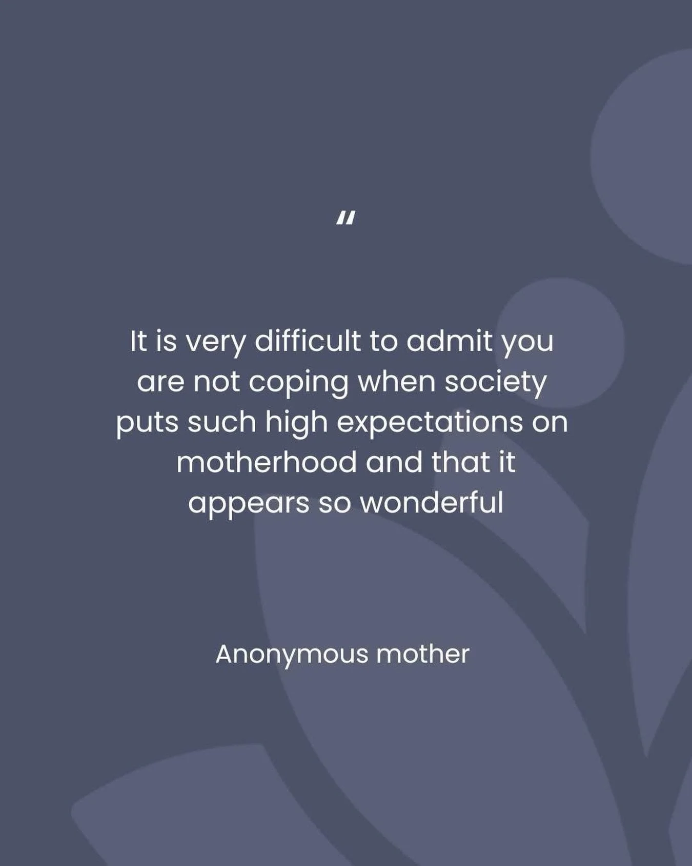 Thank you for sharing this quote from an anonymous mum, COPE. It captures the silent reality many mothers face when expectations don&rsquo;t match how they&rsquo;re truly feeling ❣️