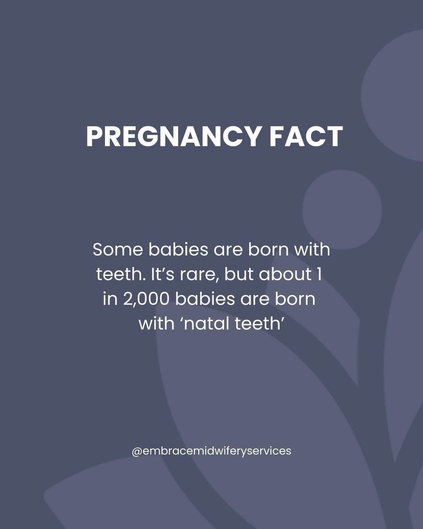 This is a weird one and probably an &lsquo;in utero&rsquo; fact - but yes it happens apparently. Teeth learning to breast feed would be a whole lot of fun! 😳

Anyone had a newborn with teeth?