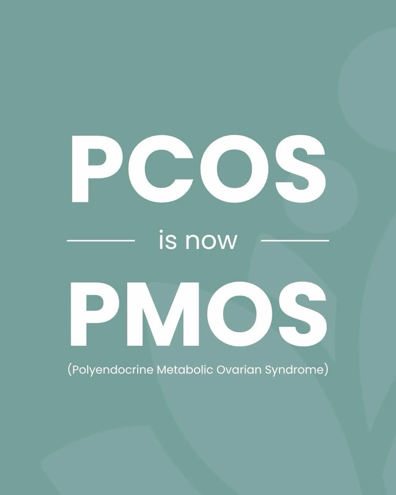 For years, 𝐏𝐂𝐎𝐒 has been known as 𝐏𝐨𝐥𝐲𝐜𝐲𝐬𝐭𝐢𝐜 𝐎𝐯𝐚𝐫𝐢𝐚𝐧 𝐒𝐲𝐧𝐝𝐫𝐨𝐦𝐞, but medical experts are now shifting towards a new name: 𝐏𝐌𝐎𝐒 (𝐏𝐨𝐥𝐲𝐞𝐧𝐝𝐨𝐜𝐫𝐢𝐧𝐞 𝐌𝐞𝐭𝐚𝐛𝐨𝐥𝐢𝐜 𝐎𝐯𝐚𝐫𝐢𝐚𝐧 𝐒𝐲𝐧𝐝𝐫𝐨𝐦𝐞)

Why the cha