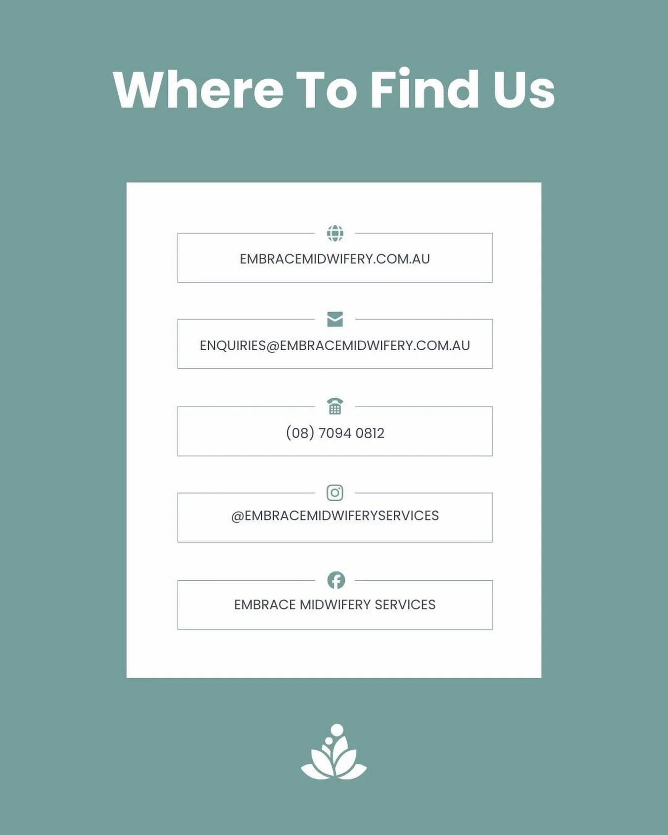 Embrace Midwifery just keeps growing, and we&rsquo;re so incredibly grateful to have such a beautiful community supporting us every step of the way 🤍

Whether you&rsquo;re looking to connect, ask a question, or follow along on our journey, here is w