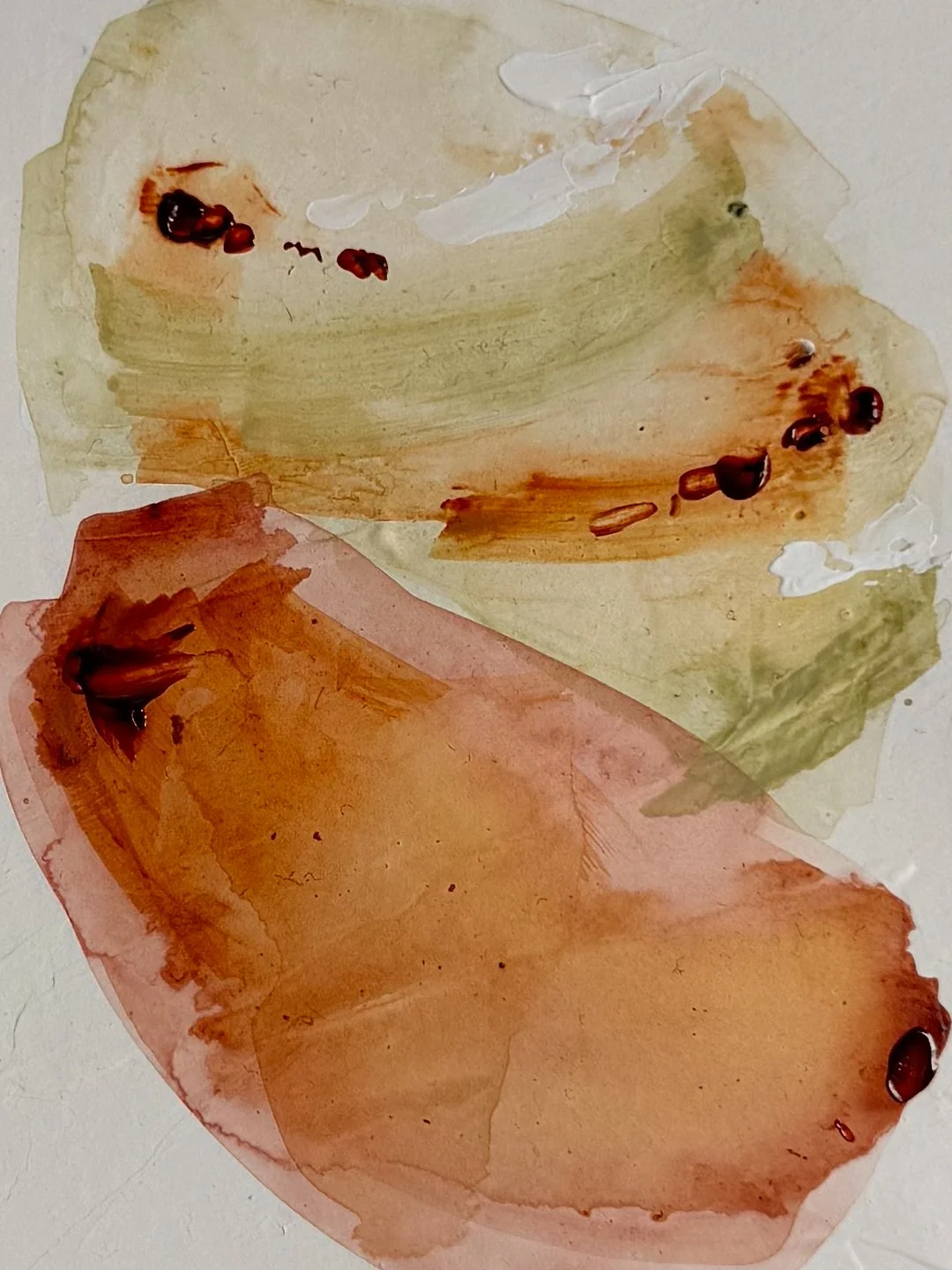 Acrylic and plaster on paper vibrant color