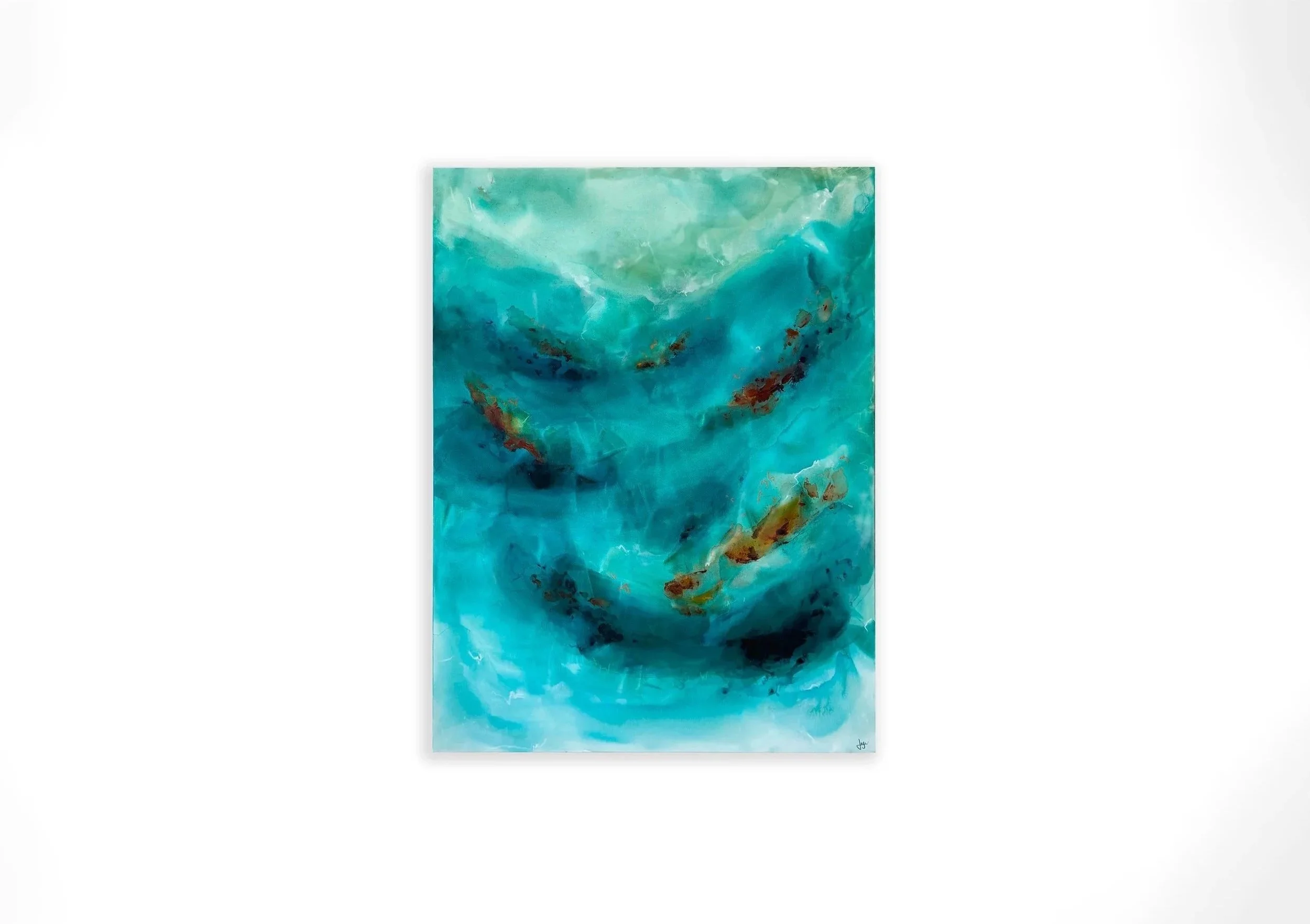 sea ethereal silhouettes vibrant josi compagnucci