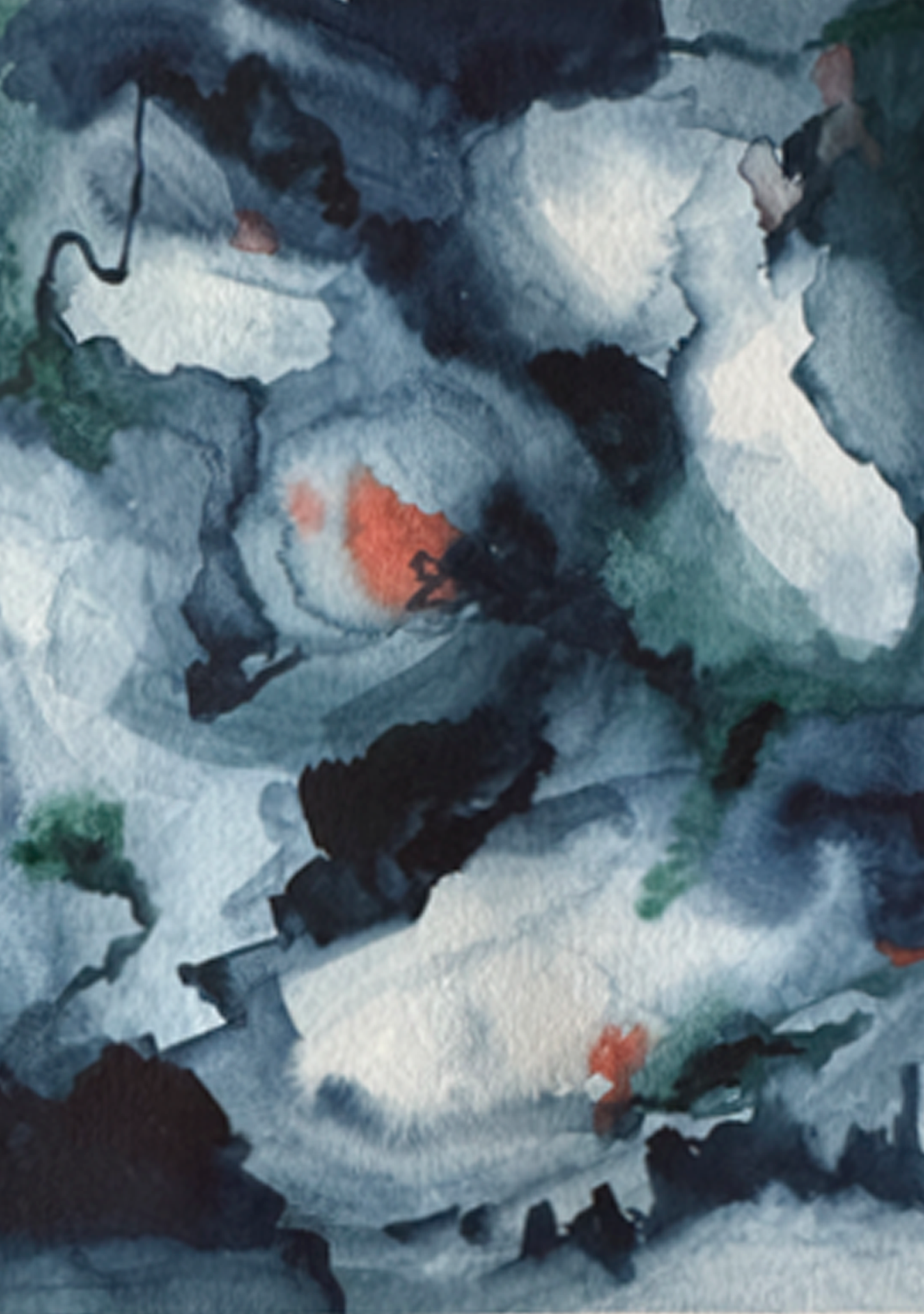 watercolor red white and blue abstract art