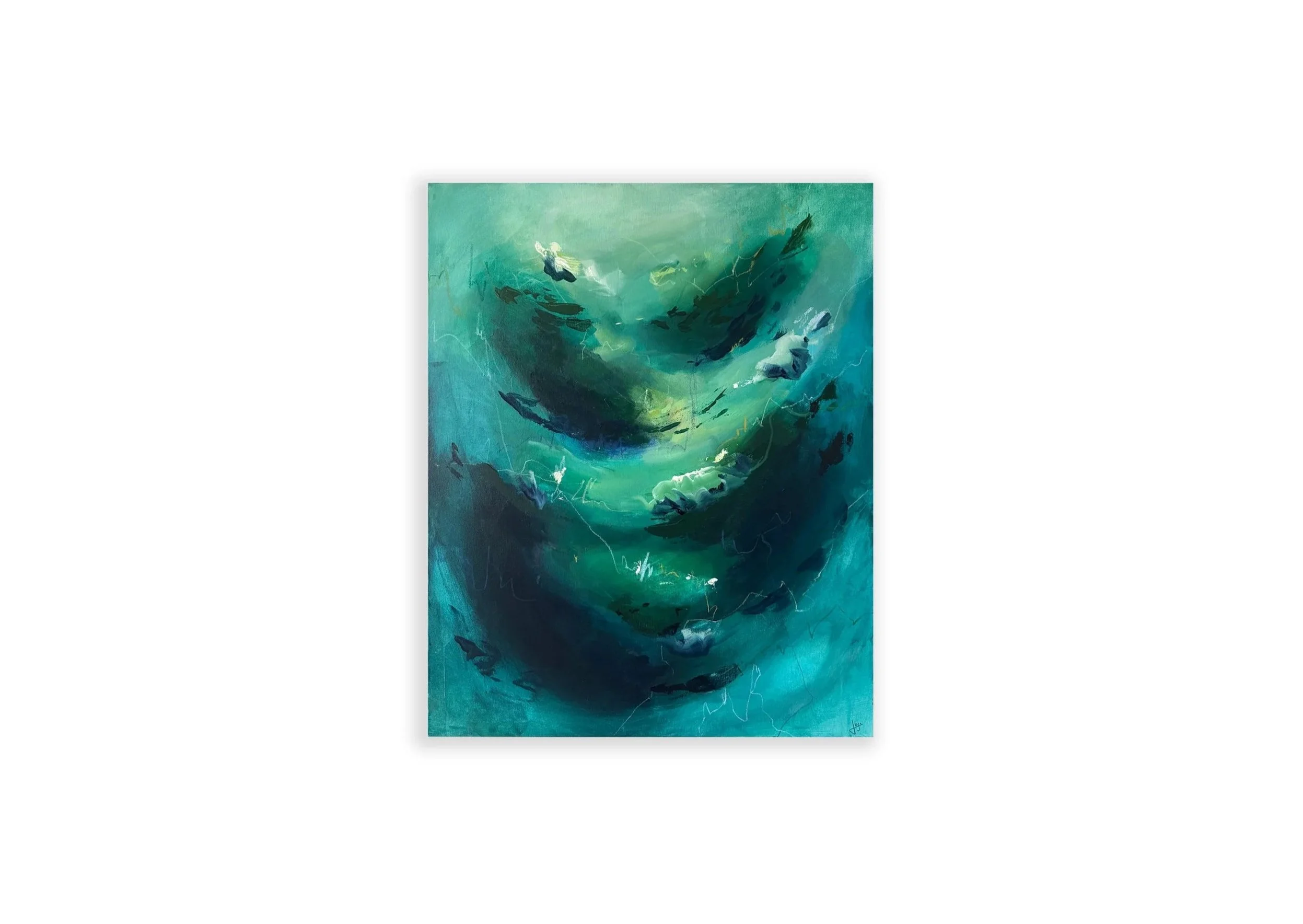 ethereal silhouettes by josi compagnucci acrylic painting and oil pastel on canvas