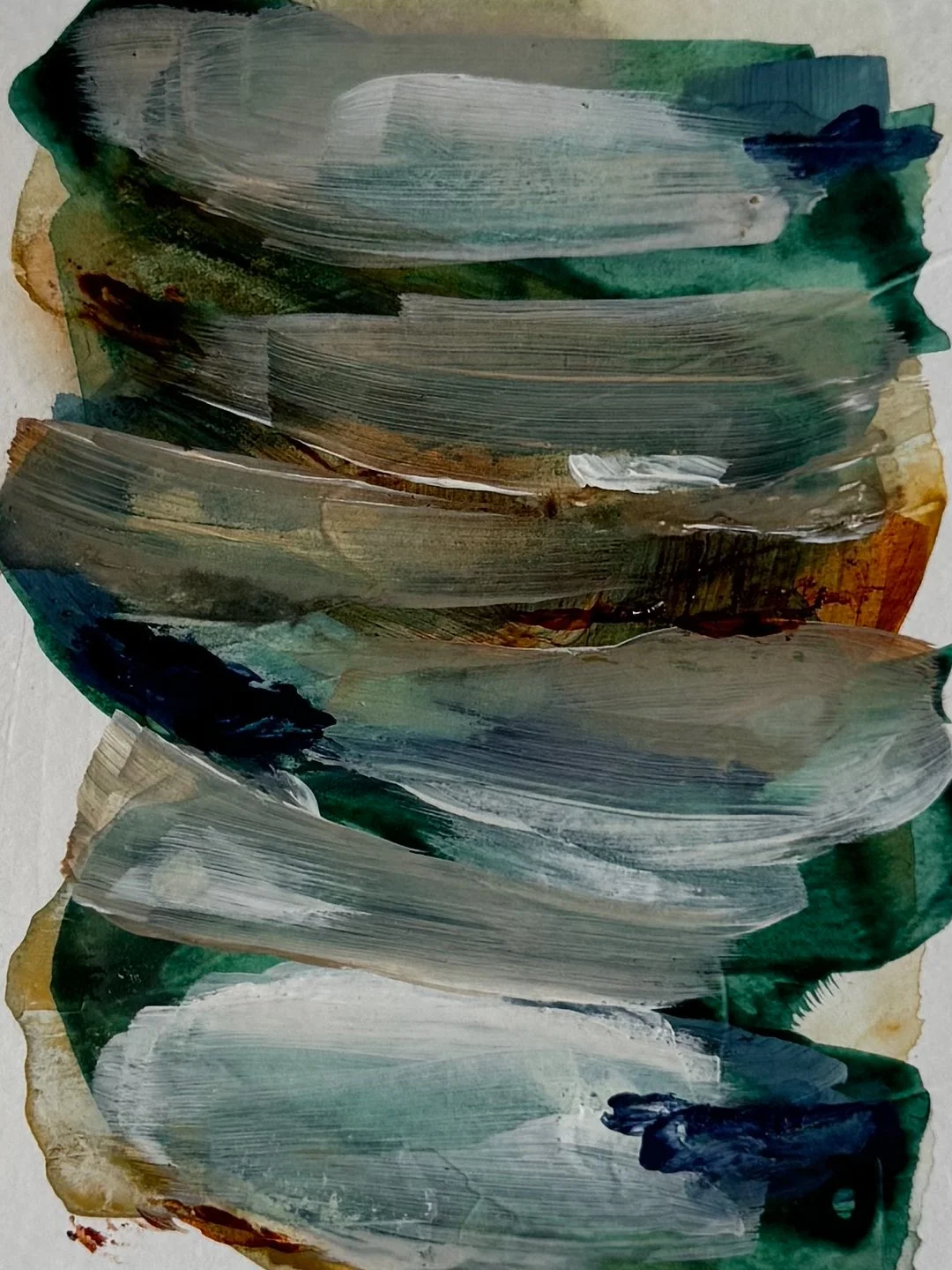 Acrylic and plaster on paper little