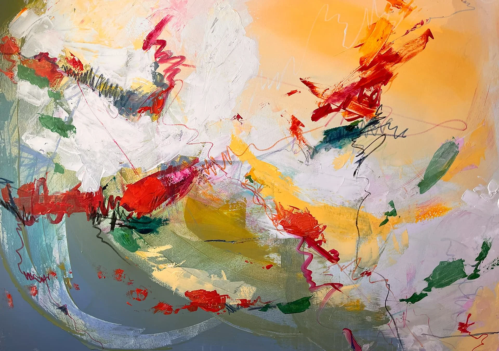 revealing abstract abstracto arte amarillo rojo impulso