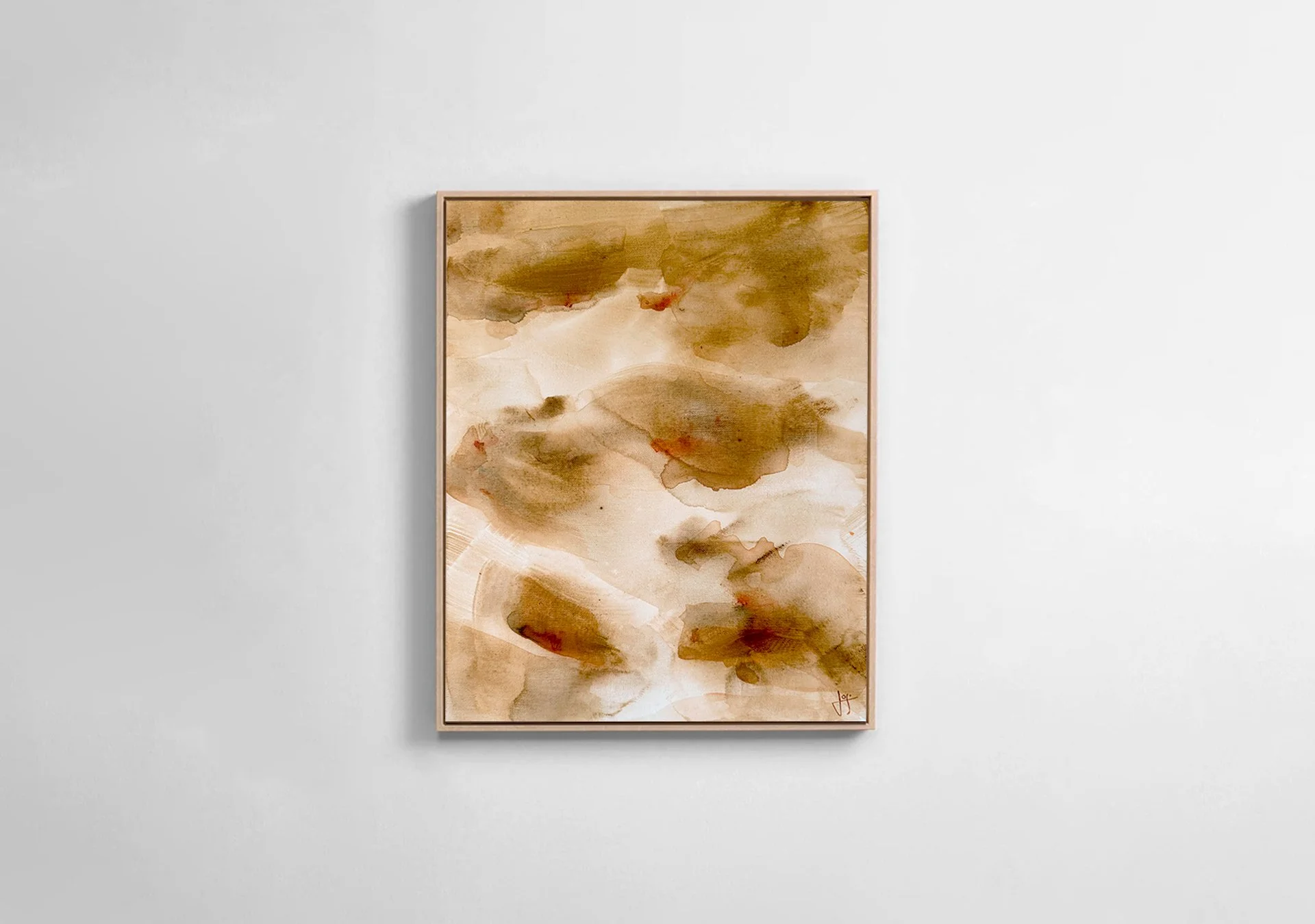 taking notes oak framed artpiece barcelona