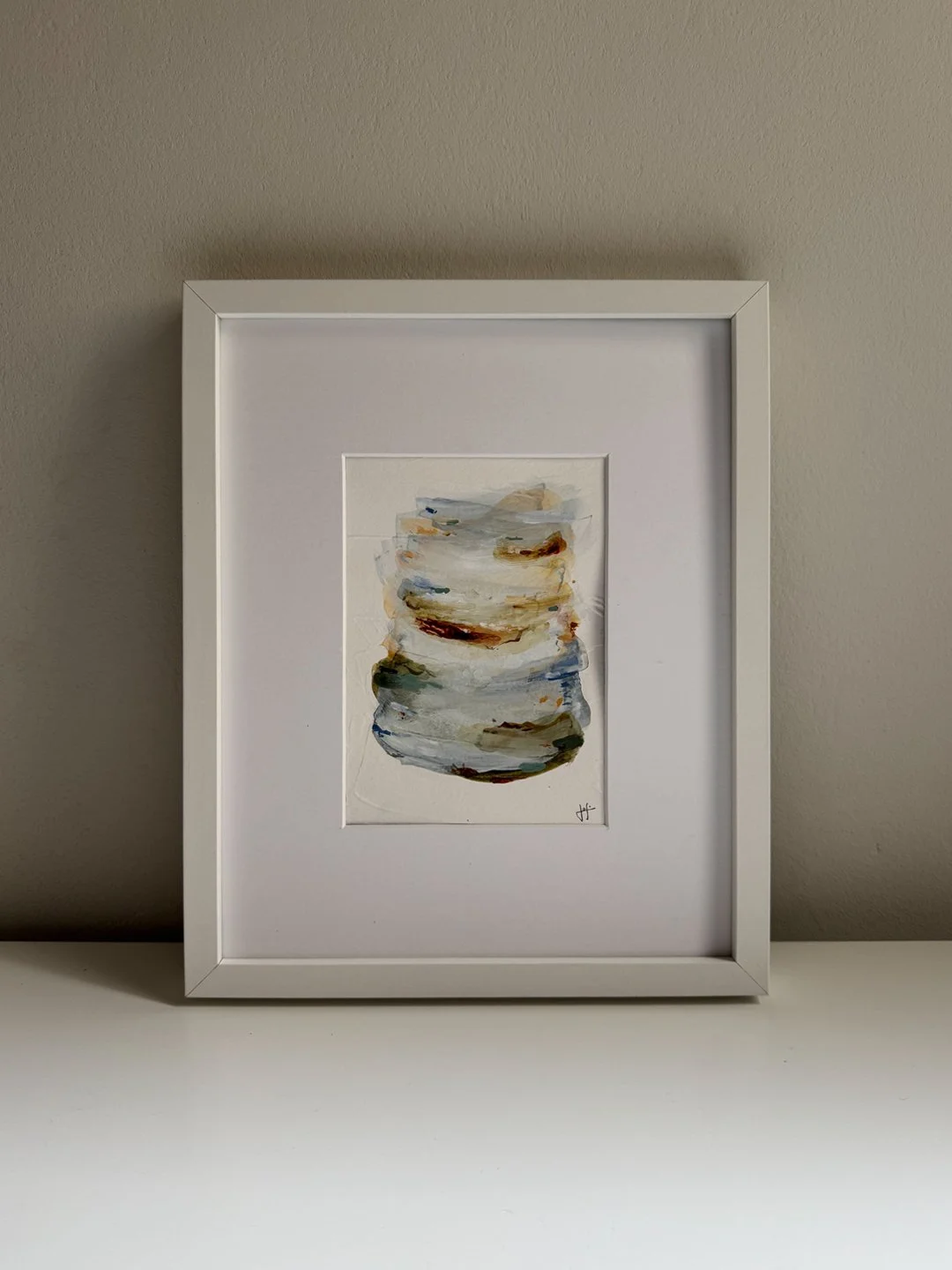 small art piece josi blue green