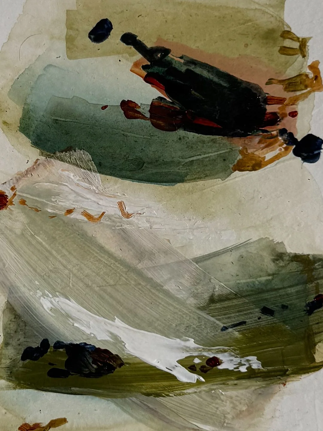 Acrylic and plaster on paper duo