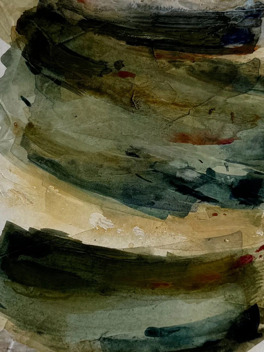 Acrylic and plaster on paper vibrant