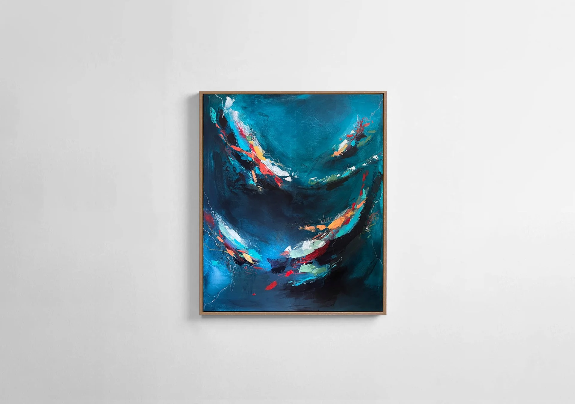 happenings under the surface frame wallmounted