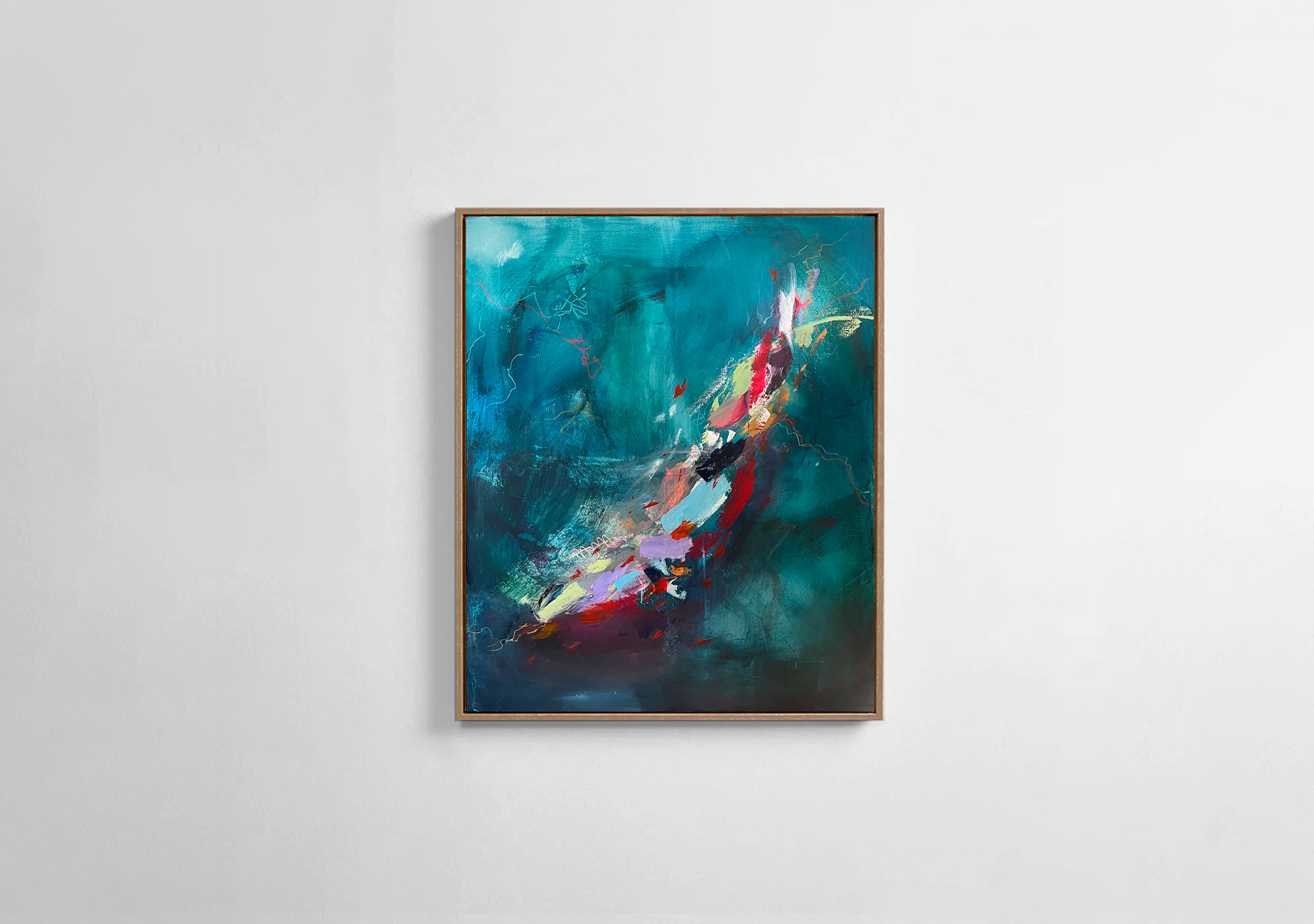 marco madera pintura dive in green force expression artistic