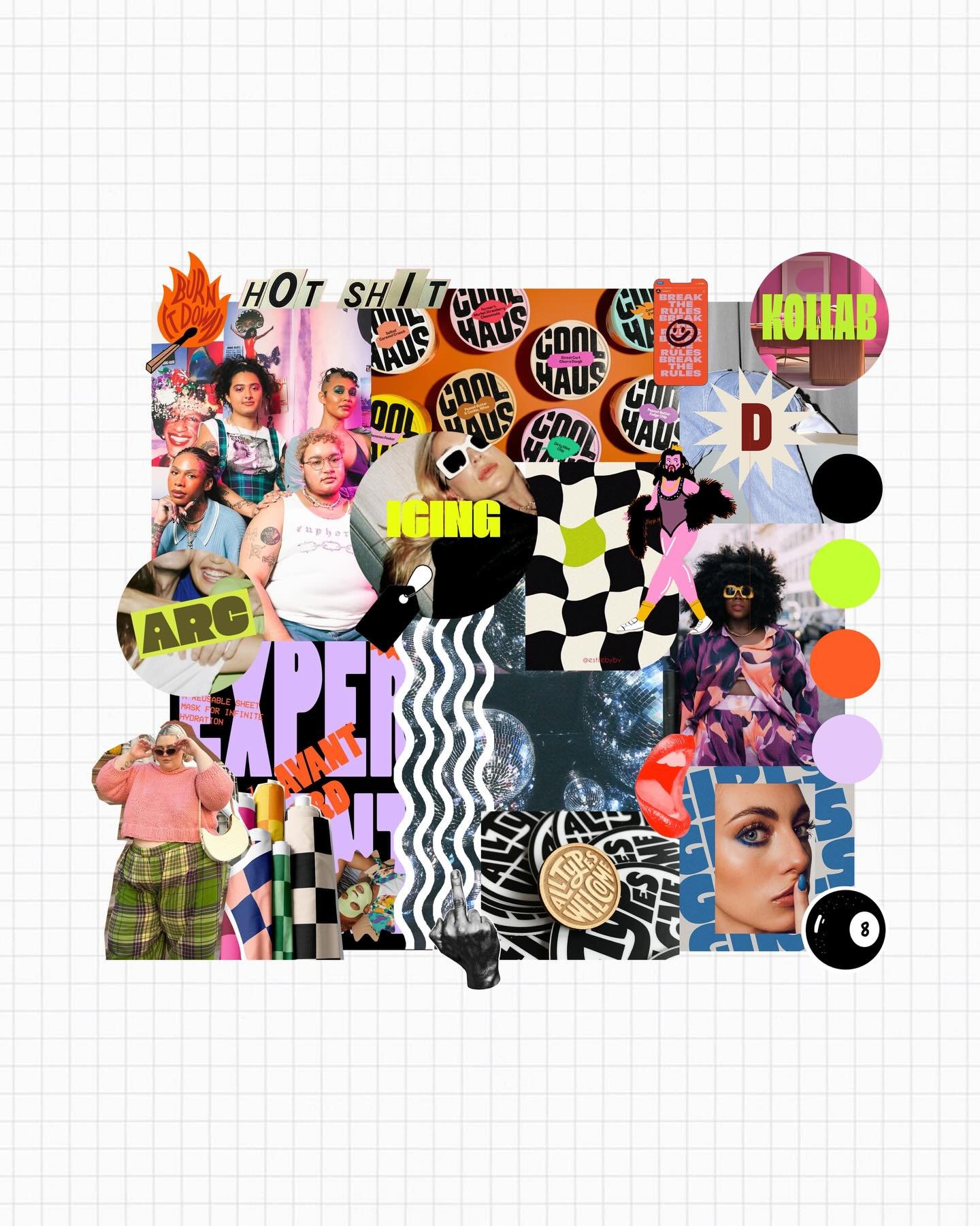 Rebellion stitching in colour with a take no prisoners attitude. 

All rolled up into one sexy moodboard laced with big ideas and strategic direction for this E-P-I-C rebrand that I am just frothing to share. [but something-something good things, som