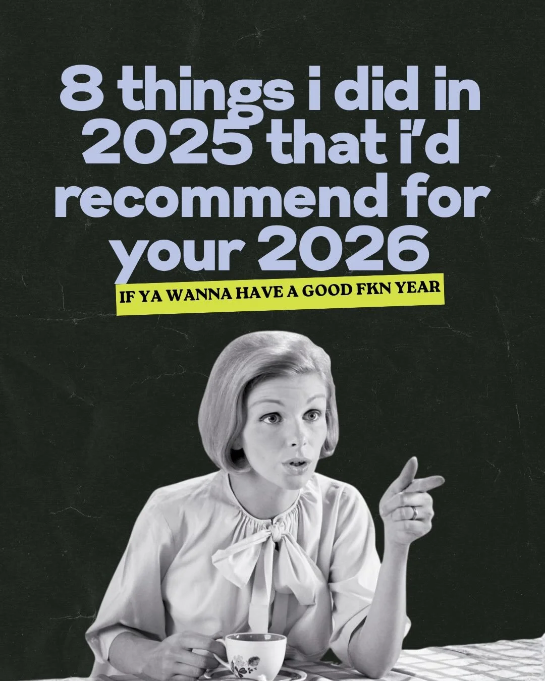 2025 was a banger of a year. 

I did a bunch of things I&rsquo;m proud of, and a heap of them moved the needle in my business because&hellip; I did it my way *shock. Horror. Gasp* 

So here&rsquo;s eight of em. 

1. I took a work free vacation. #abso