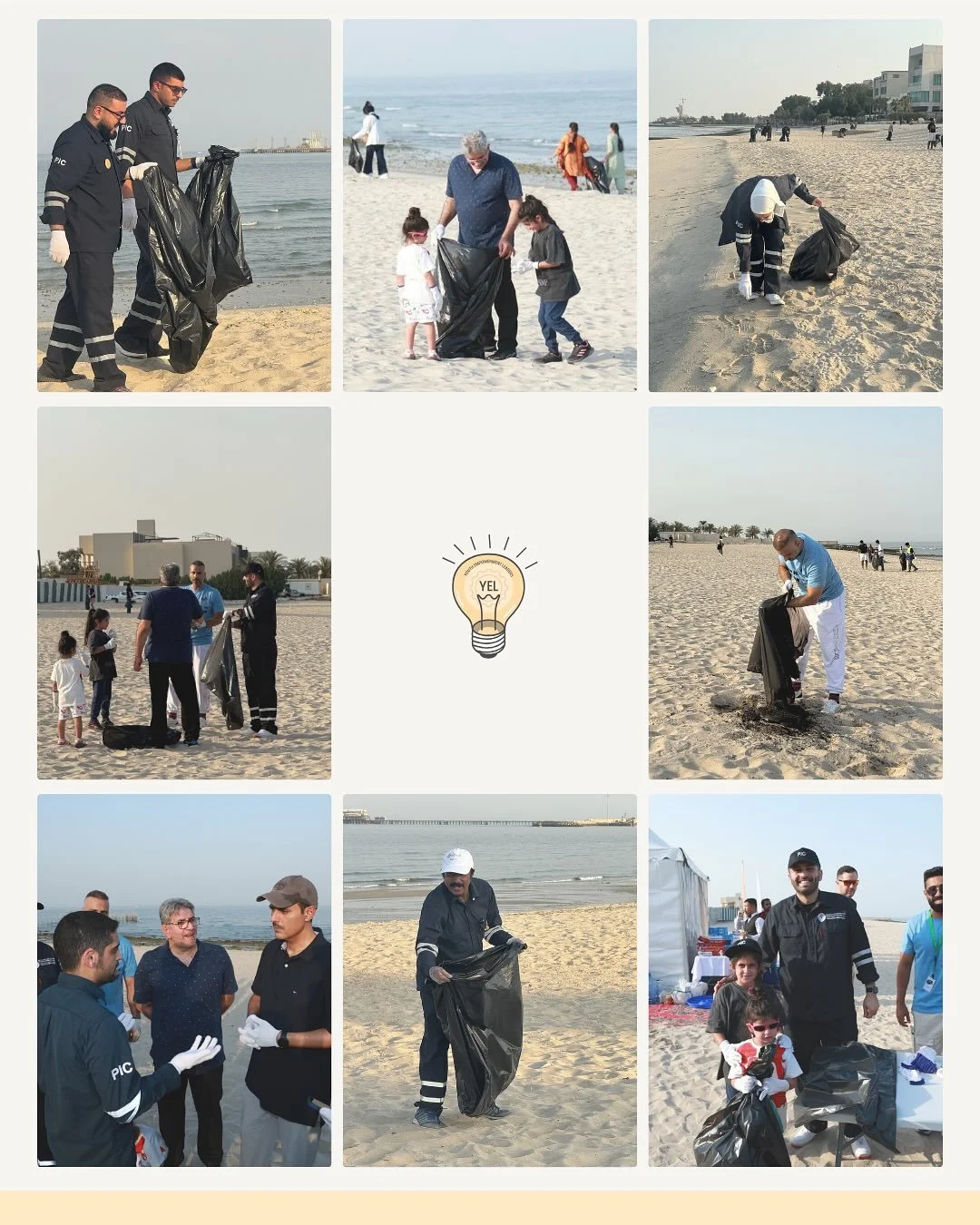 Side by side with our Communication department at @picofficialkw and @spreadpassion , YEL took action to clean and care for our environment. Every hand counts toward a more sustainable tomorrow.🌱