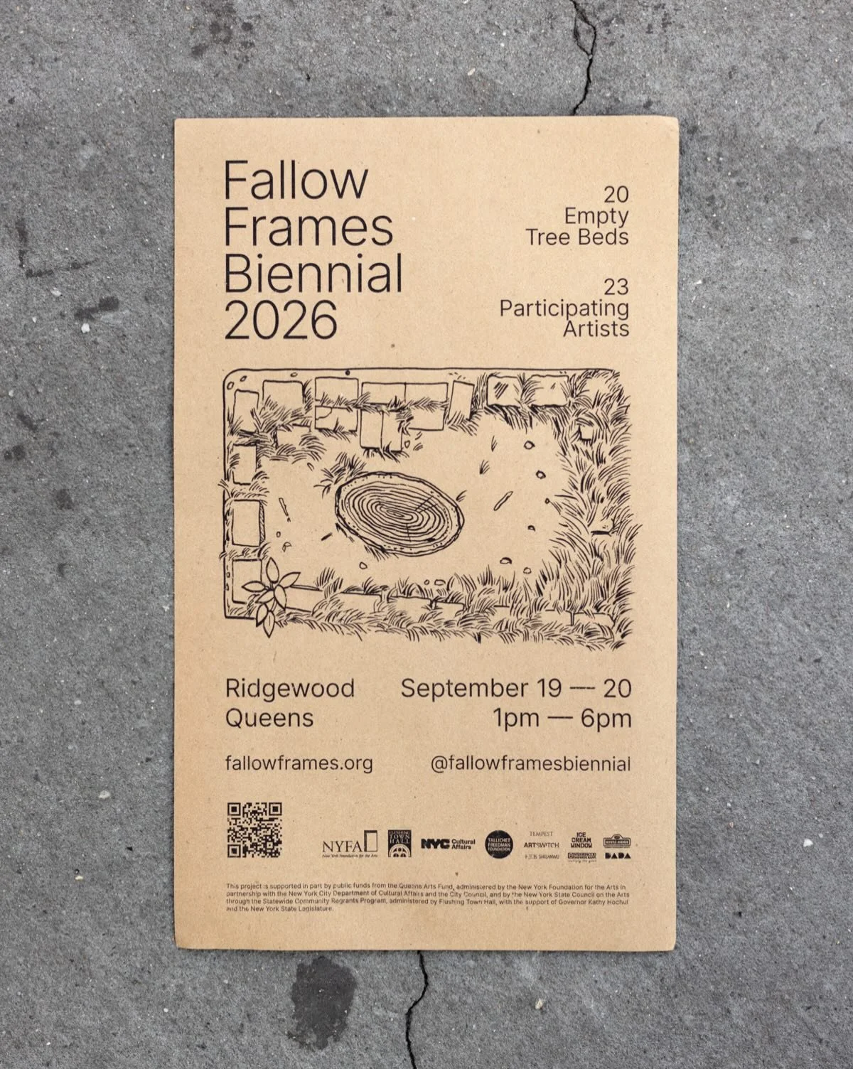 Excited to announce the dates and artists for the 
*** 2026 Fallow Frames Biennial ***

September 19 - 20
1pm - 6pm
Ridgewood, Queens  *** Map details to come ***

Curated and organized by:
Alexa Hoyer @alexa_hoyer 
Alexander Zev @alexander__zev 

20